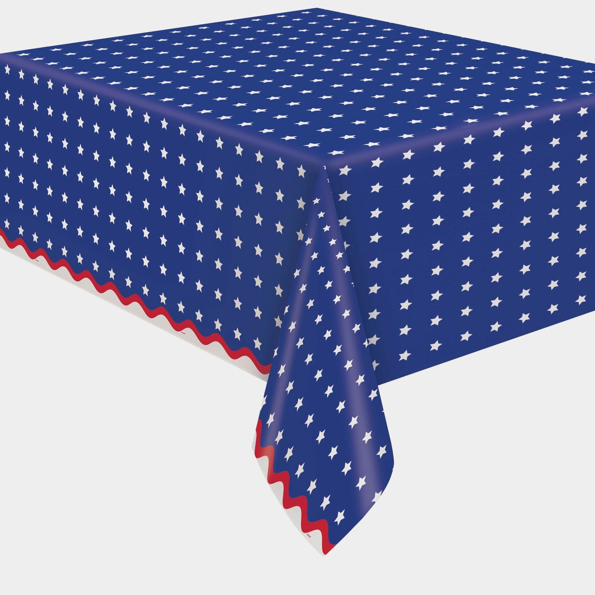 Red White &amp; Blue Star Paper Table Cover - Stesha Party