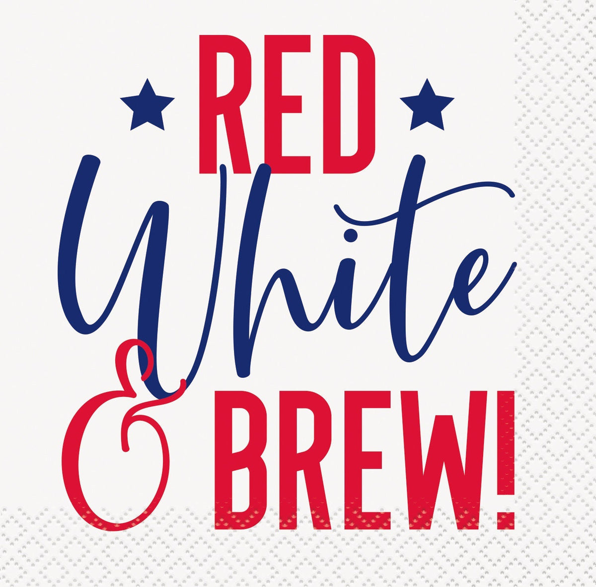 Red White &amp; Brew Cocktail Napkins - Stesha Party