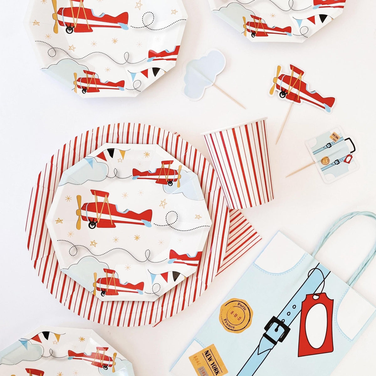 Red & White Party Napkins - Stesha Party