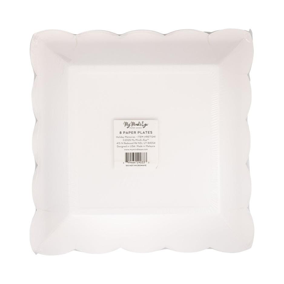 Retro Christmas Paper Plates 9.25 in - Stesha Party