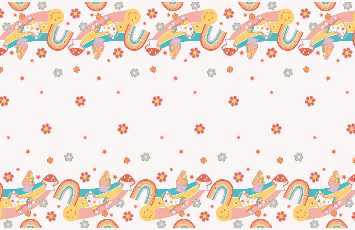 Retro Groovy Plastic Tablecloth - Stesha Party