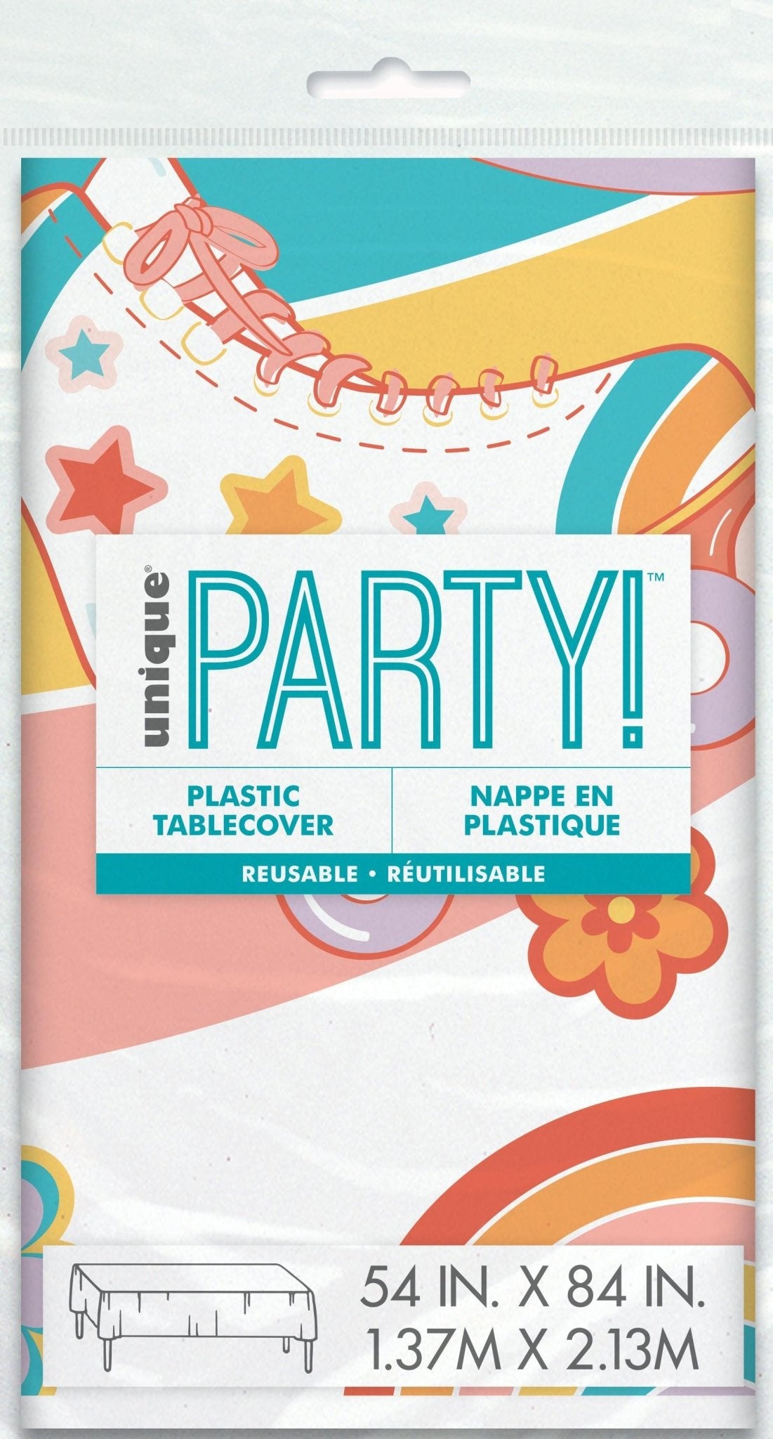Retro Groovy Plastic Tablecloth - Stesha Party