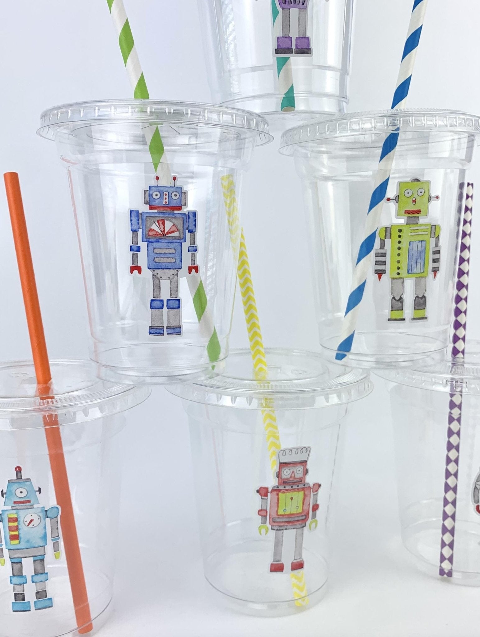 Robot Party Cups 12ct - Stesha Party