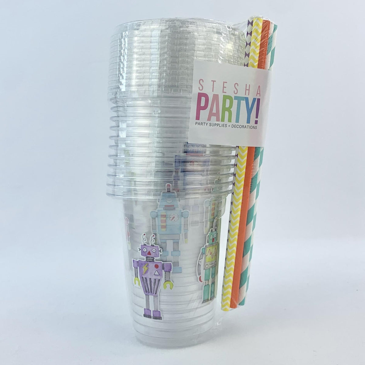 Robot Party Cups 12ct - Stesha Party