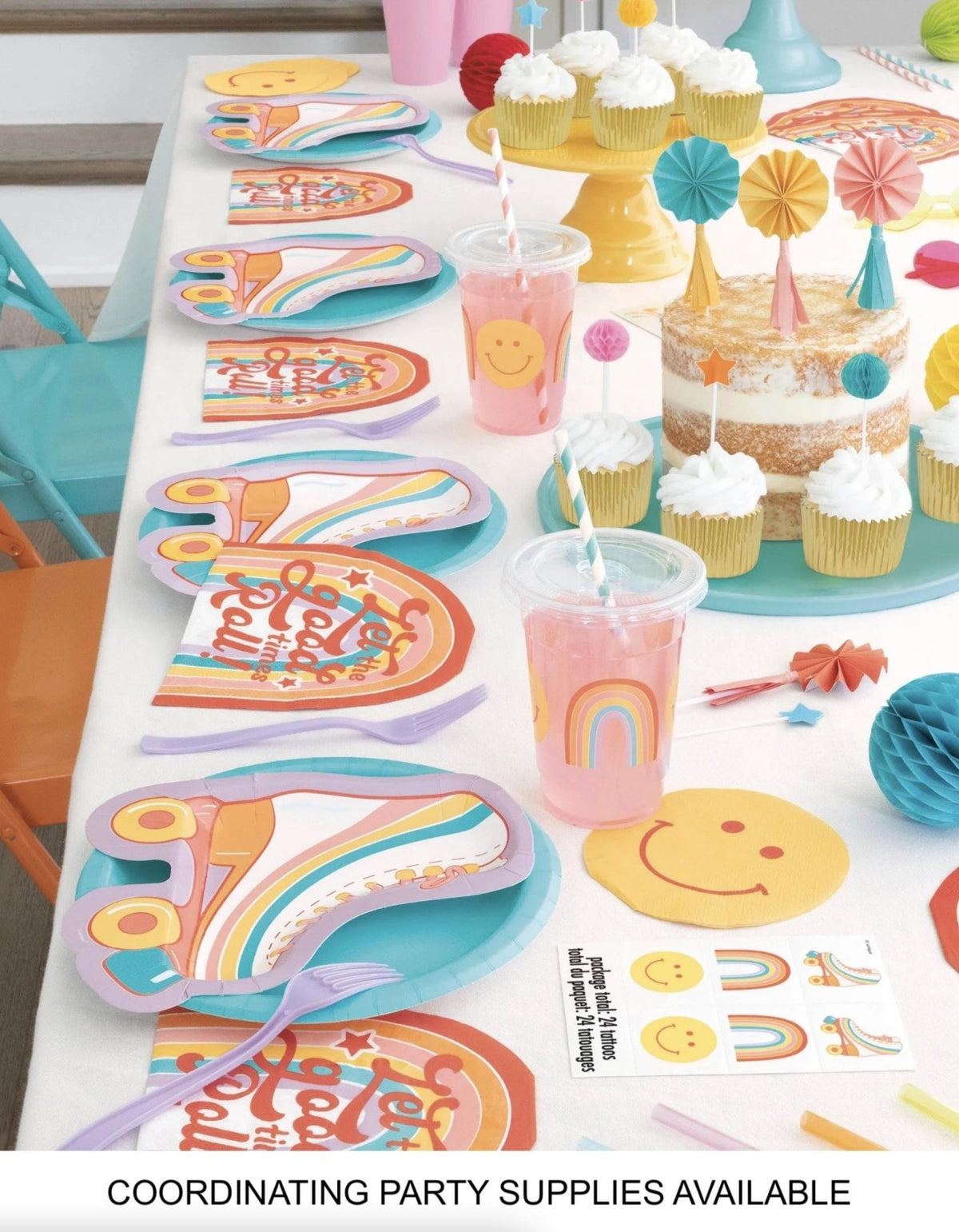 Roller Skate Party Plates - Stesha Party