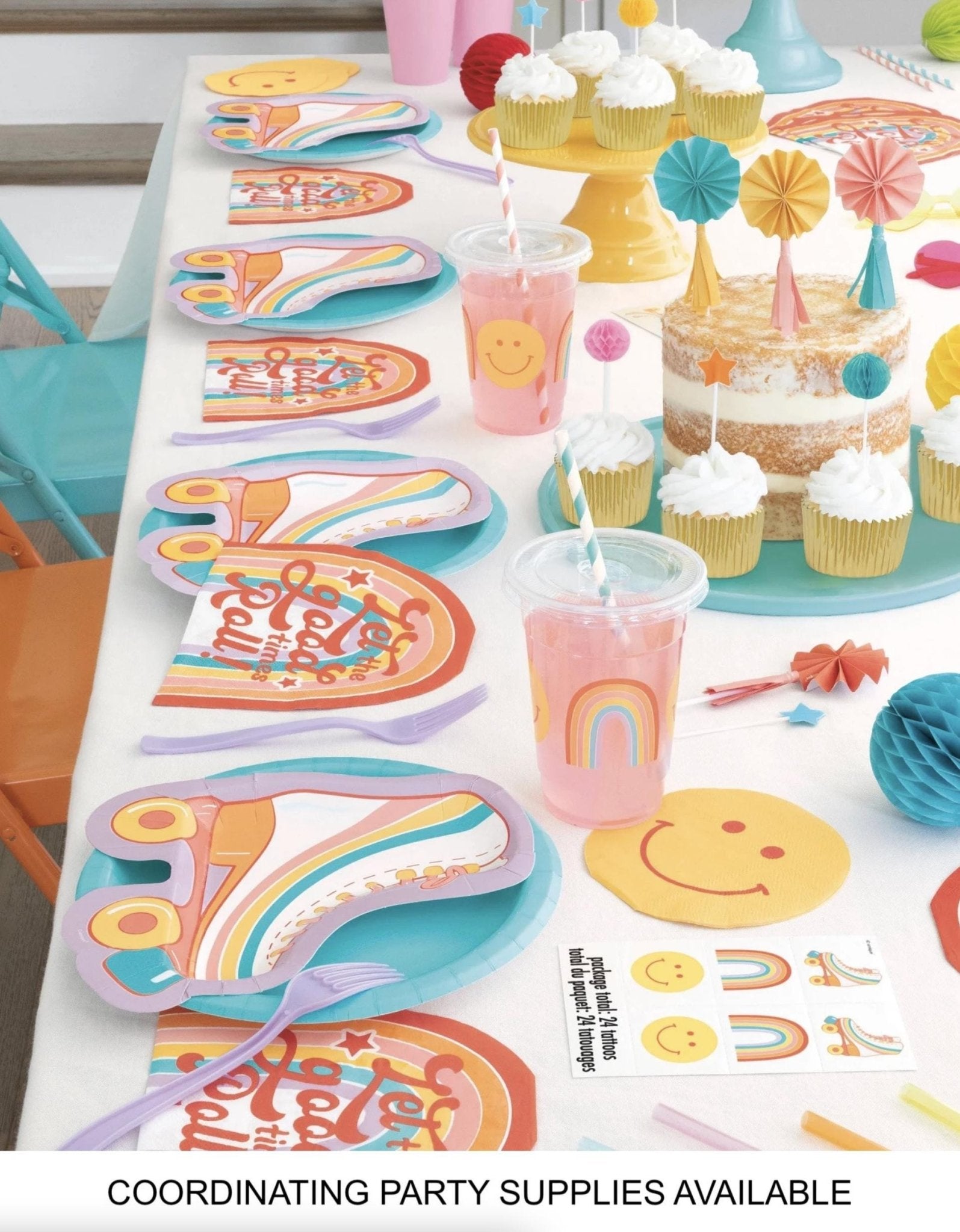 Roller Skate Party Plates - Stesha Party