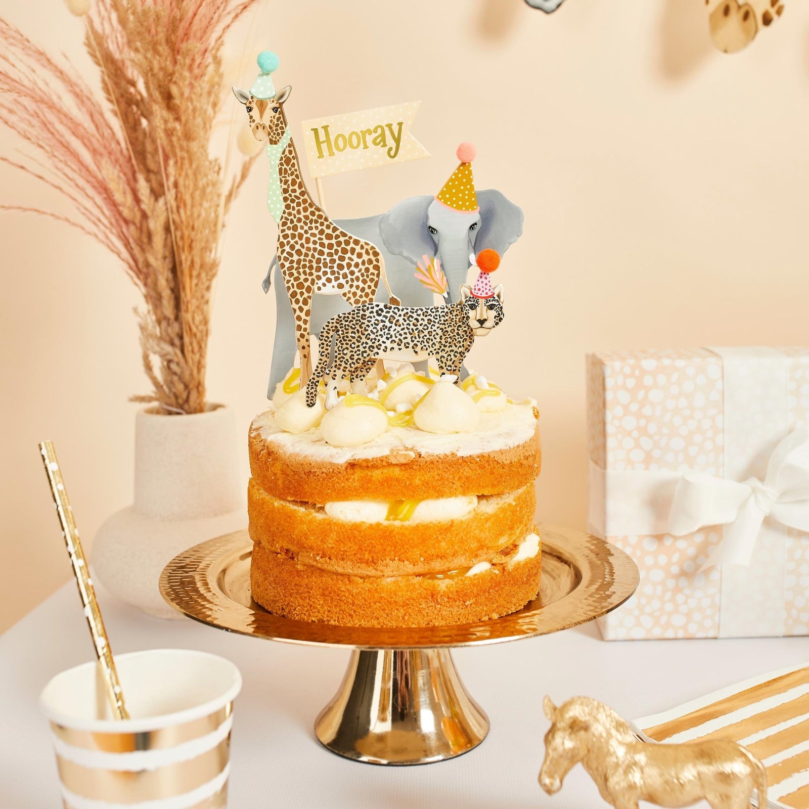 Safari Animal Cake Toppers - Stesha Party