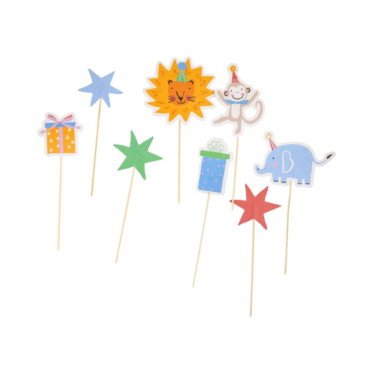 Safari Animal Cake Toppers 8ct - Stesha Party