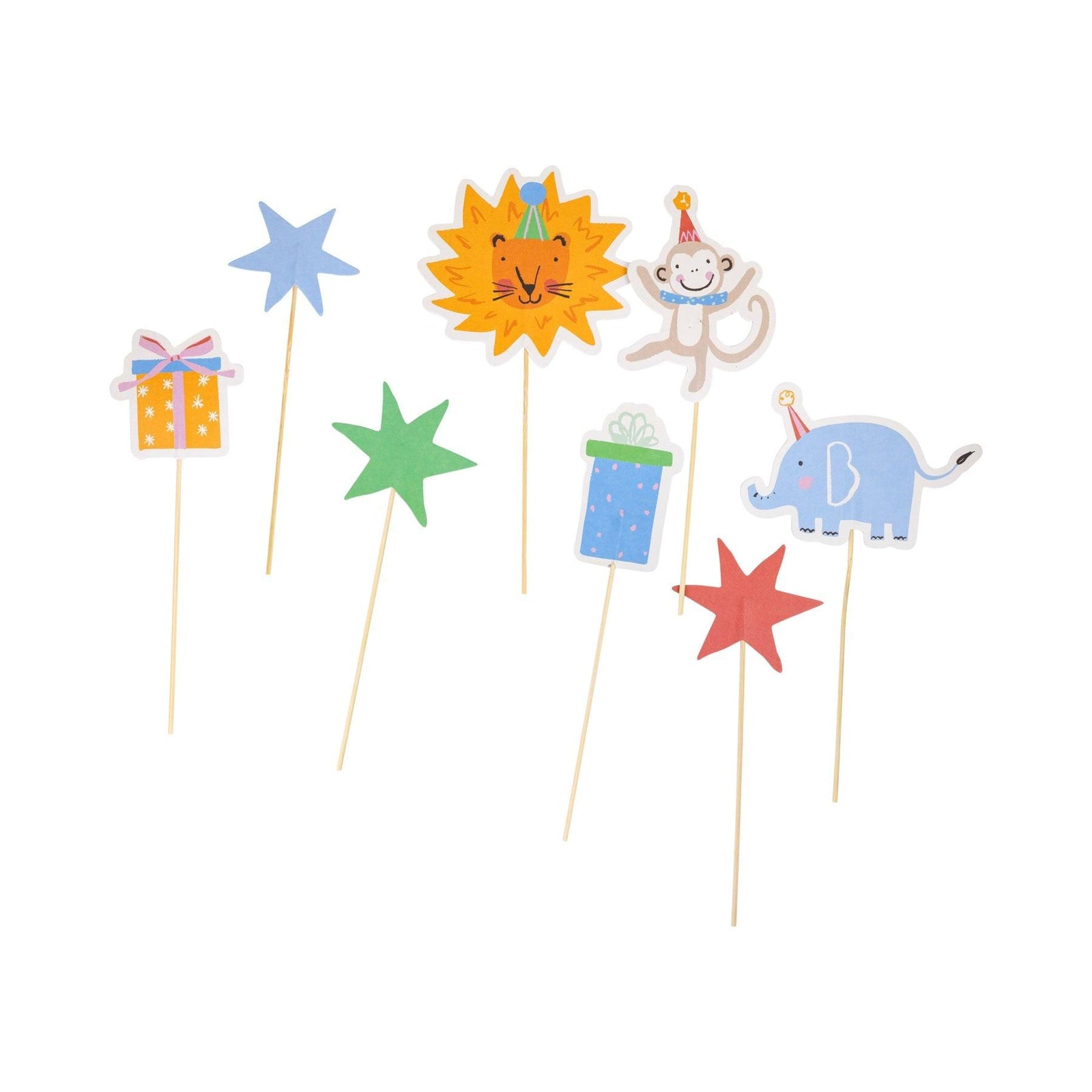 Safari Animal Cake Toppers 8ct - Stesha Party