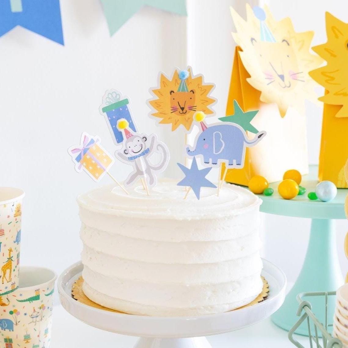 Safari Animal Cake Toppers 8ct - Stesha Party