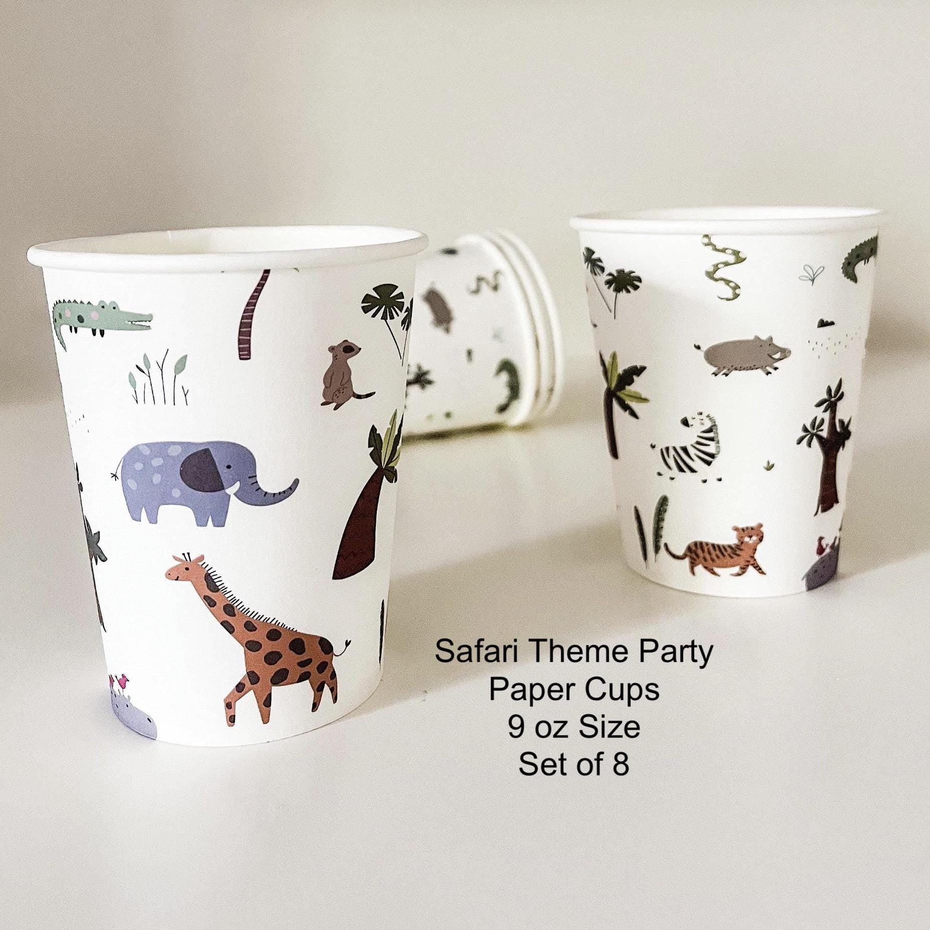 Safari Animals Party Cups 8ct - Stesha Party