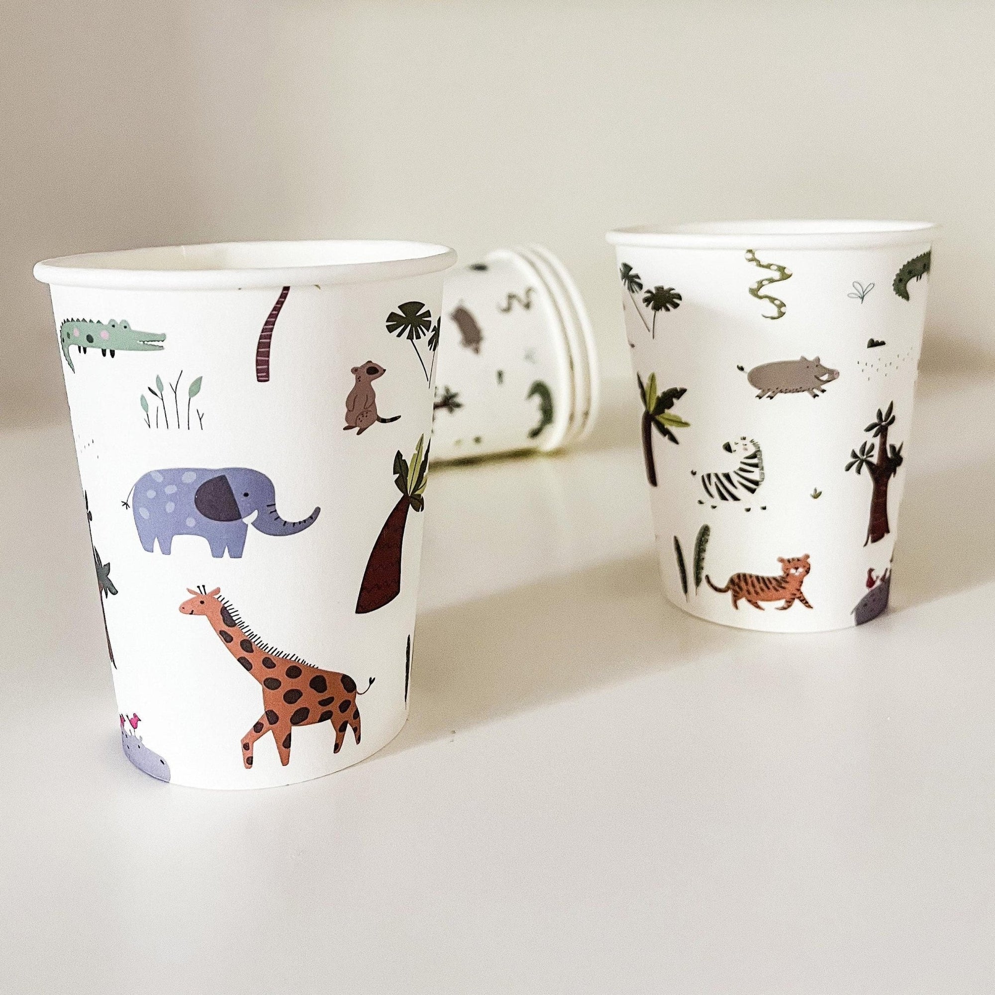 Safari Animals Party Cups 8ct - Stesha Party