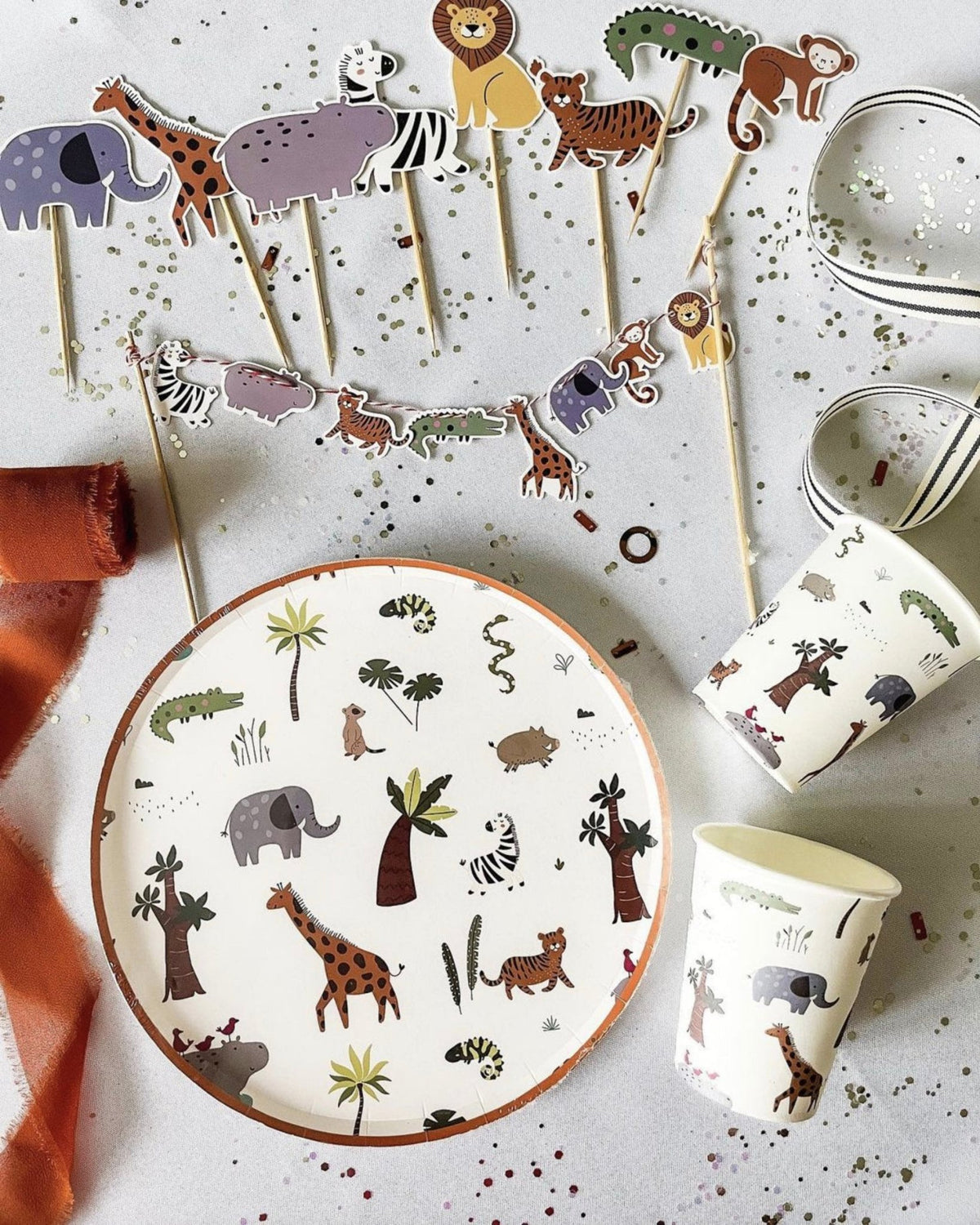 Safari Animals Party Cups 8ct - Stesha Party