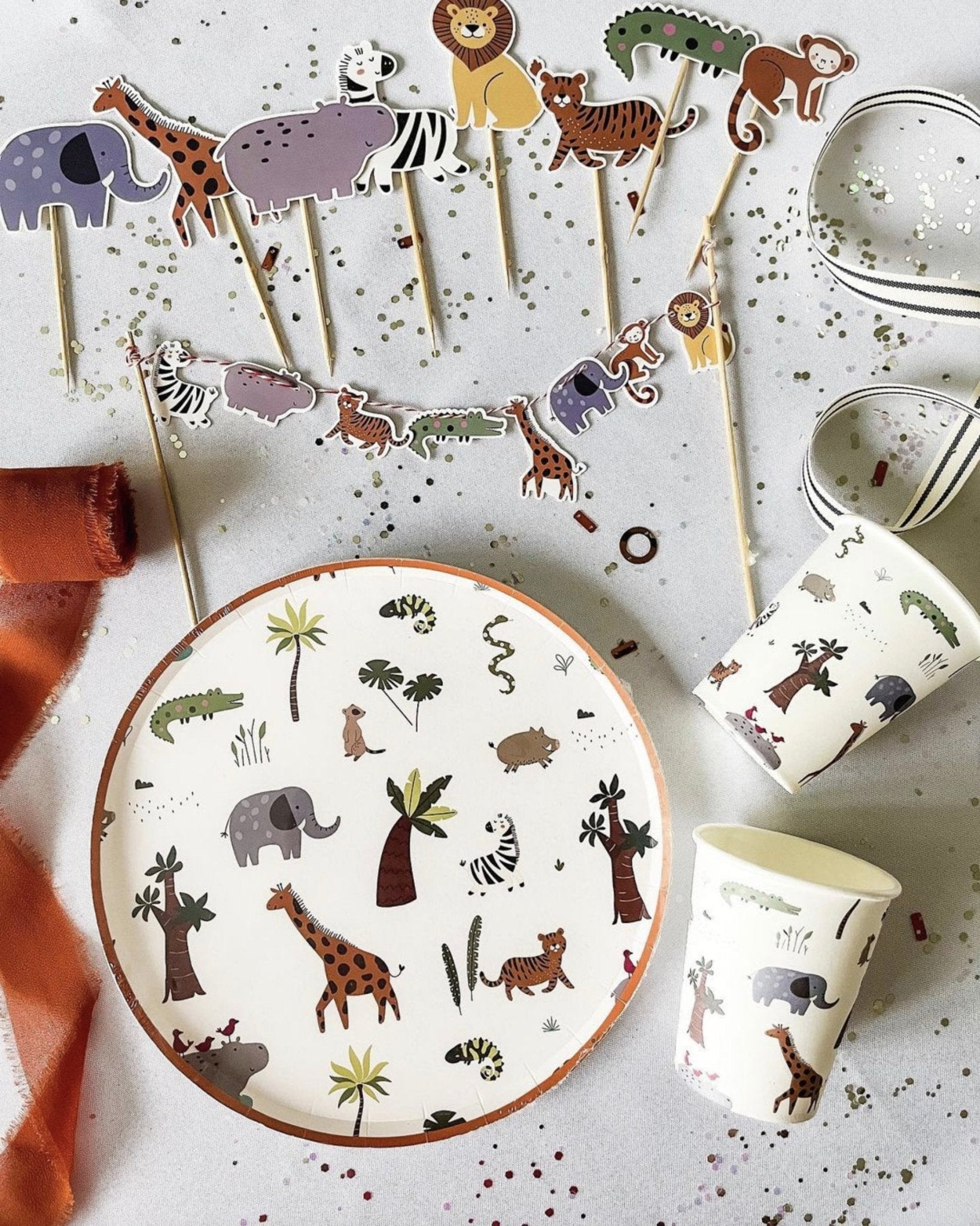 Safari Animals Party Cups 8ct - Stesha Party