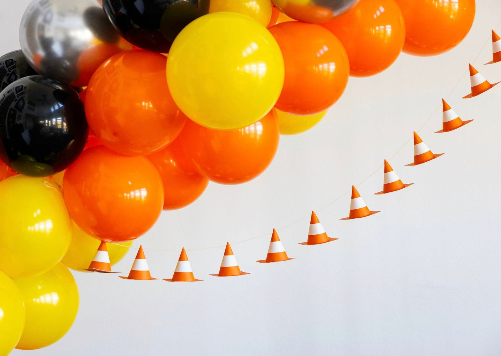 Safety Cone Party Banner - Stesha Party