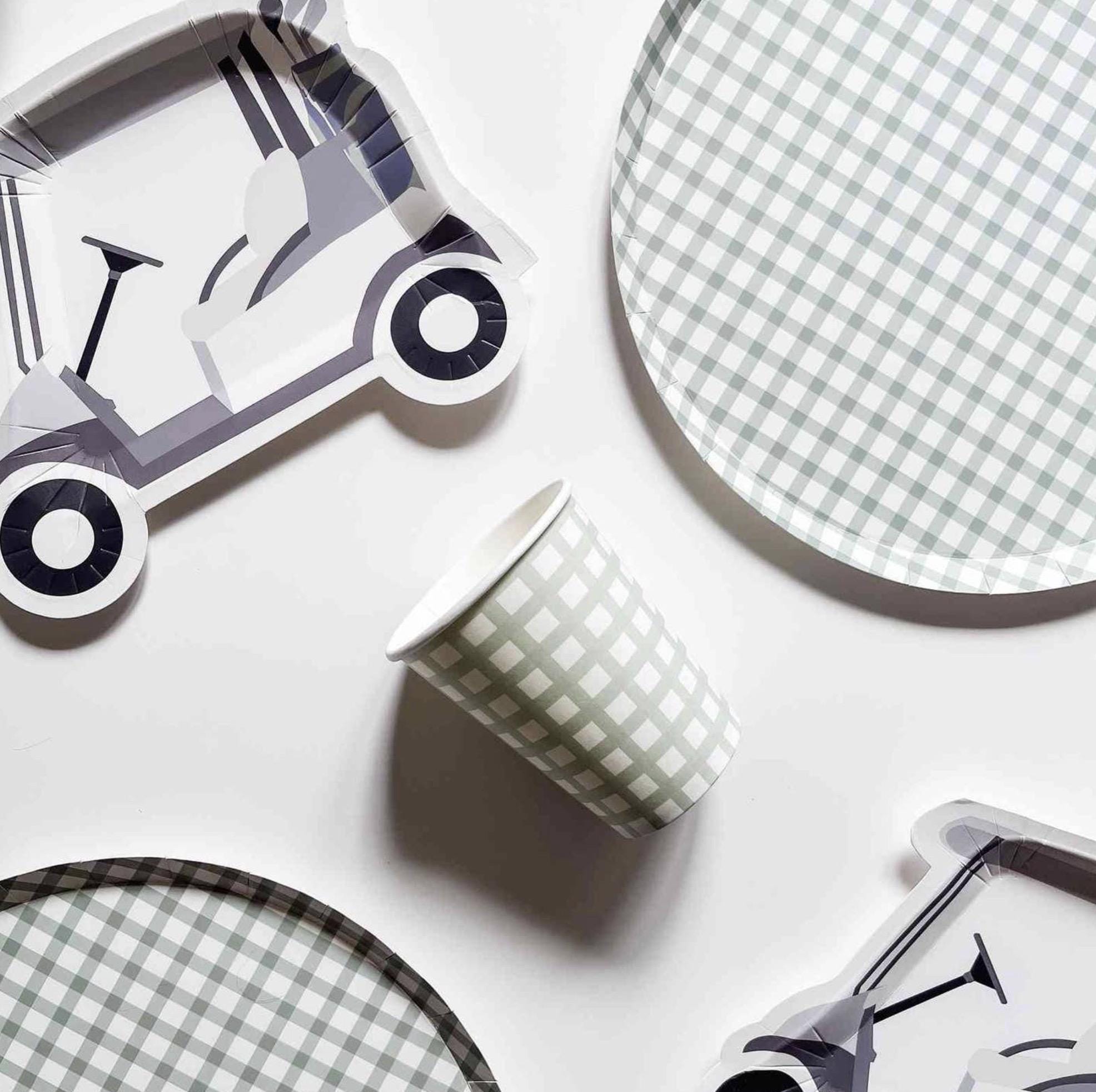 Sage Green 9oz Paper Cups 8ct - Stesha Party