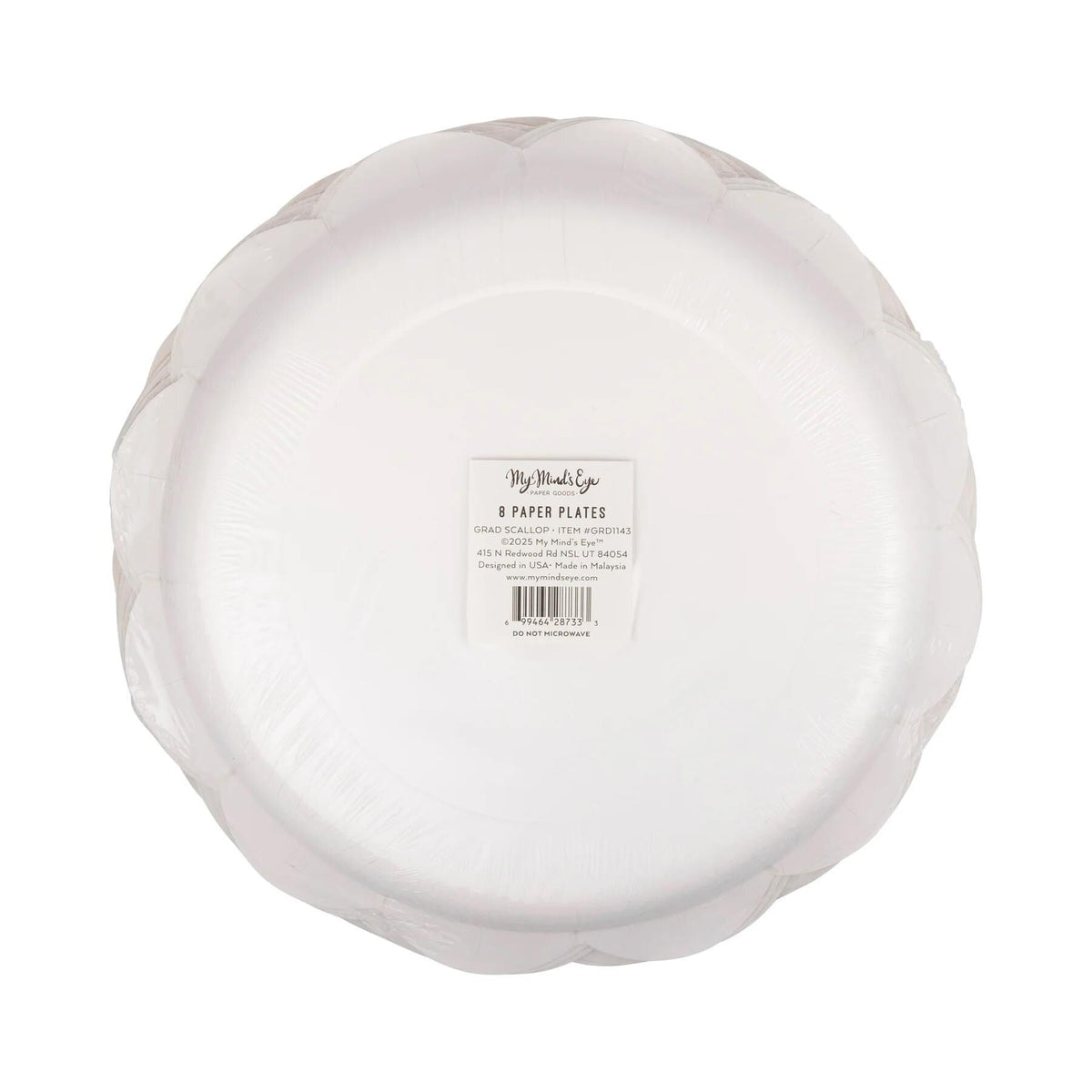Scalloped Grad Paper Dinner Plates 8ct - Stesha Party