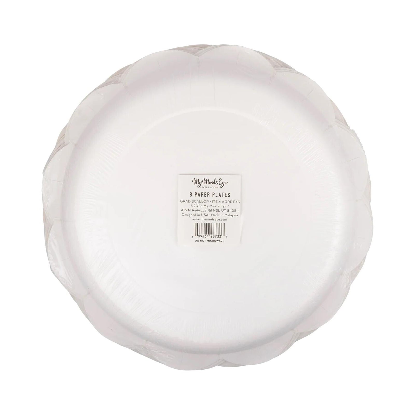 Scalloped Grad Paper Dinner Plates 8ct - Stesha Party