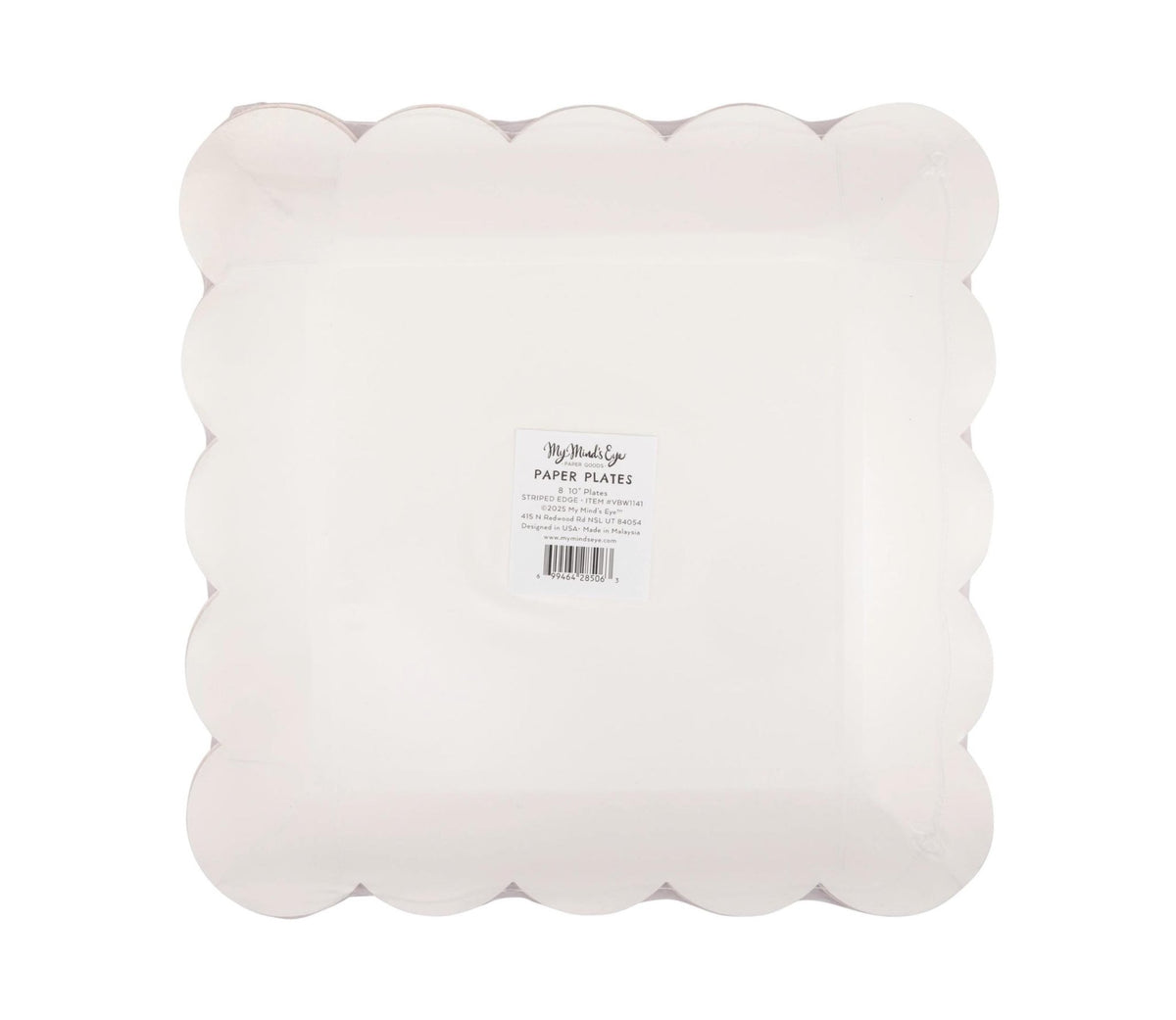 Scalloped Square Pink Plates - Stesha Party