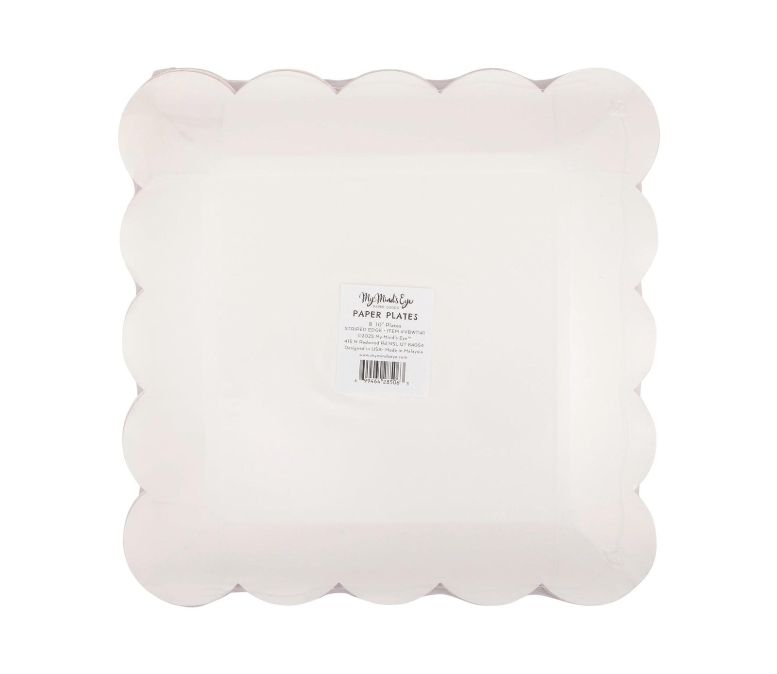 Scalloped Square Pink Plates - Stesha Party