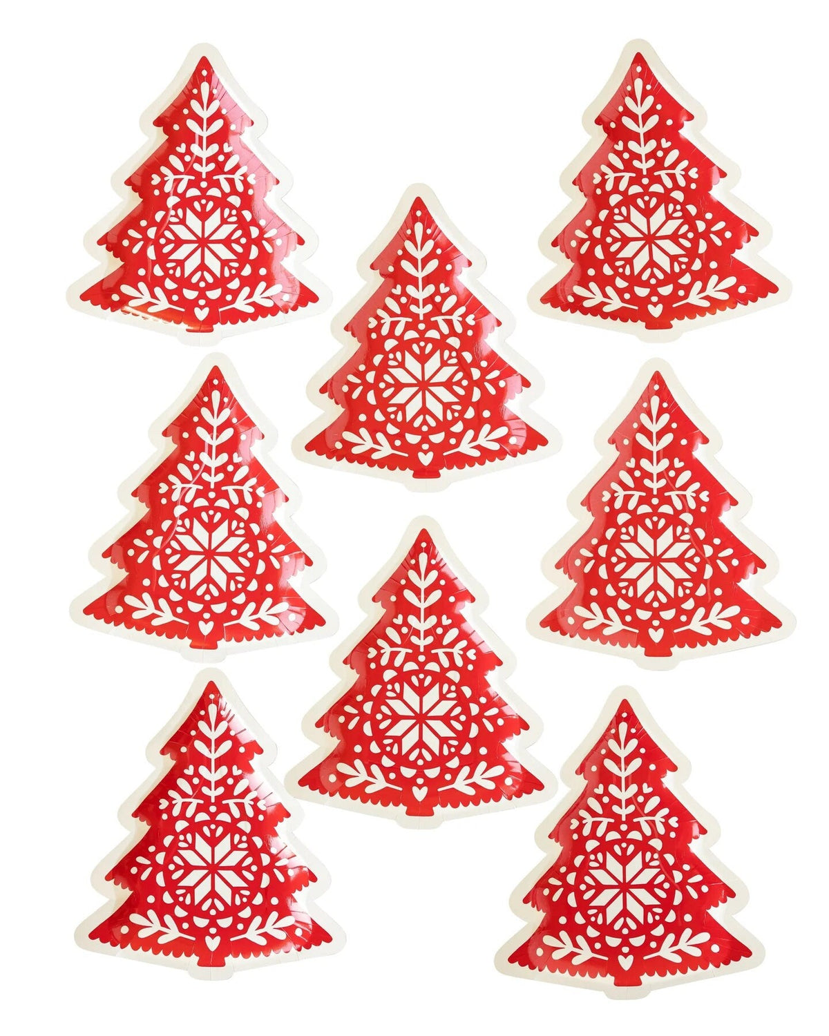 Scandinavian Christmas Tree Plates - Stesha Party