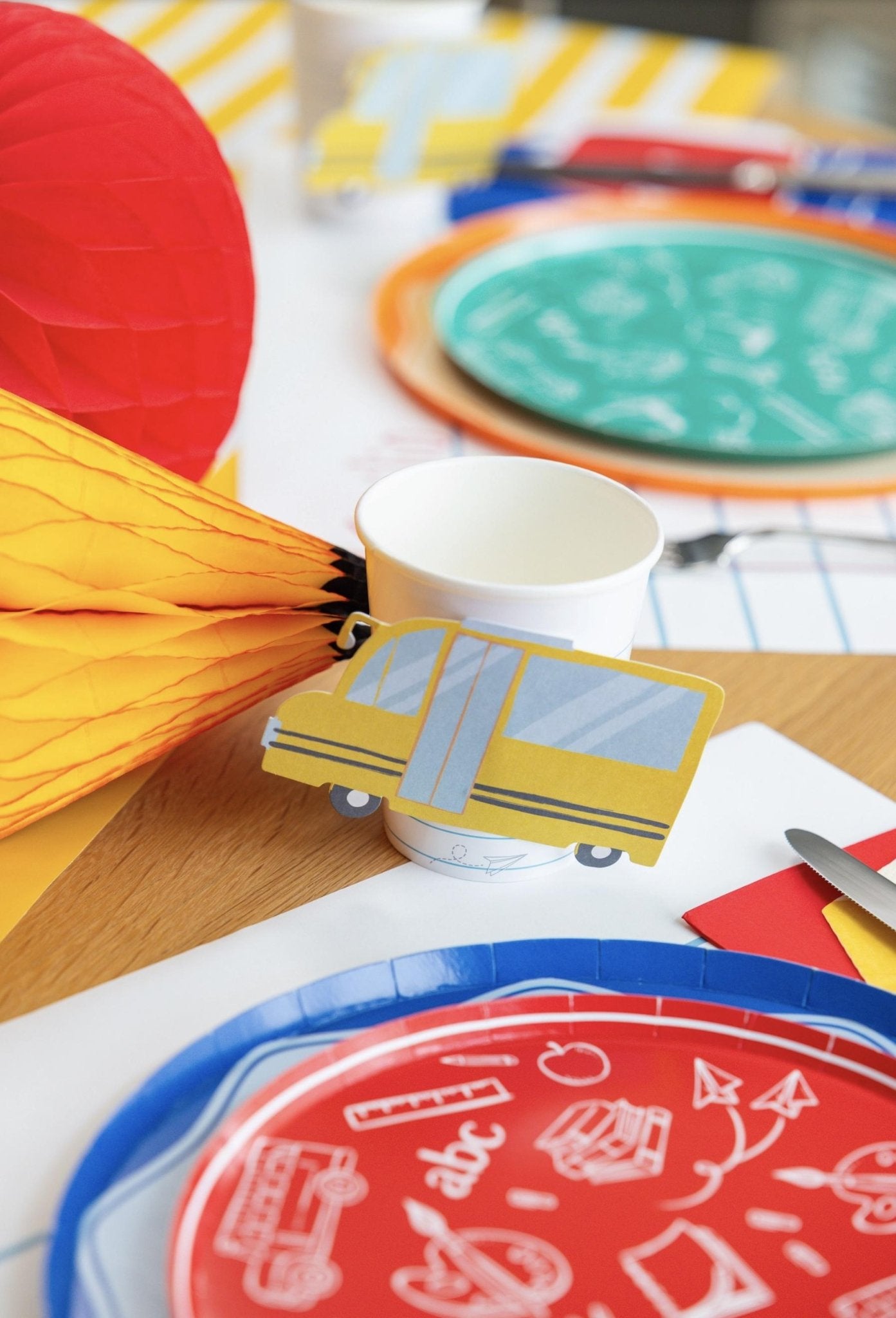 School Bus Party Cups - Stesha Party