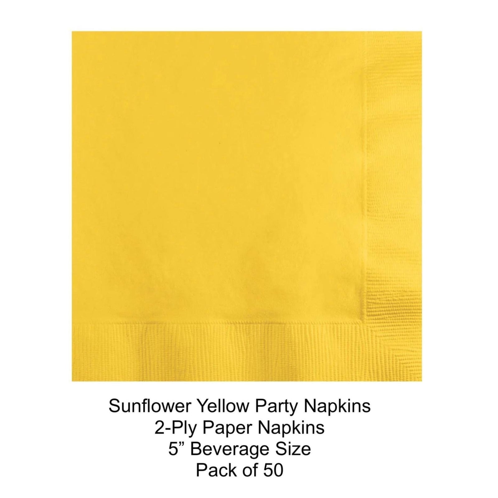 School Bus Yellow Beverage Napkins 50 Count - Stesha Party