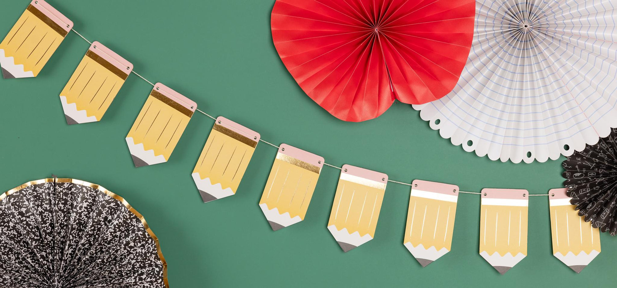 School Pencil Banner 5ft - Stesha Party