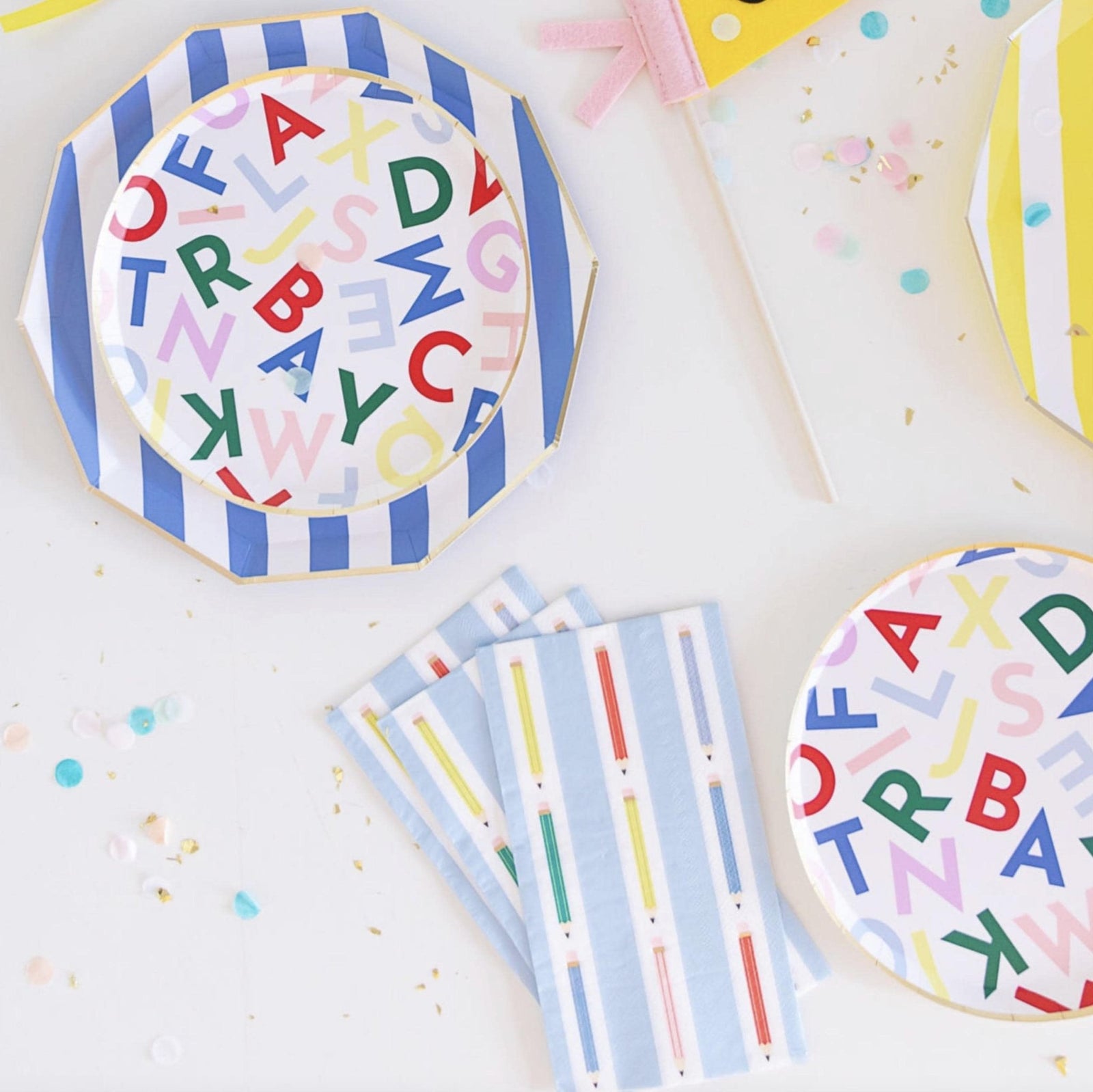 School Pencil Paper Napkins 20ct - Stesha Party