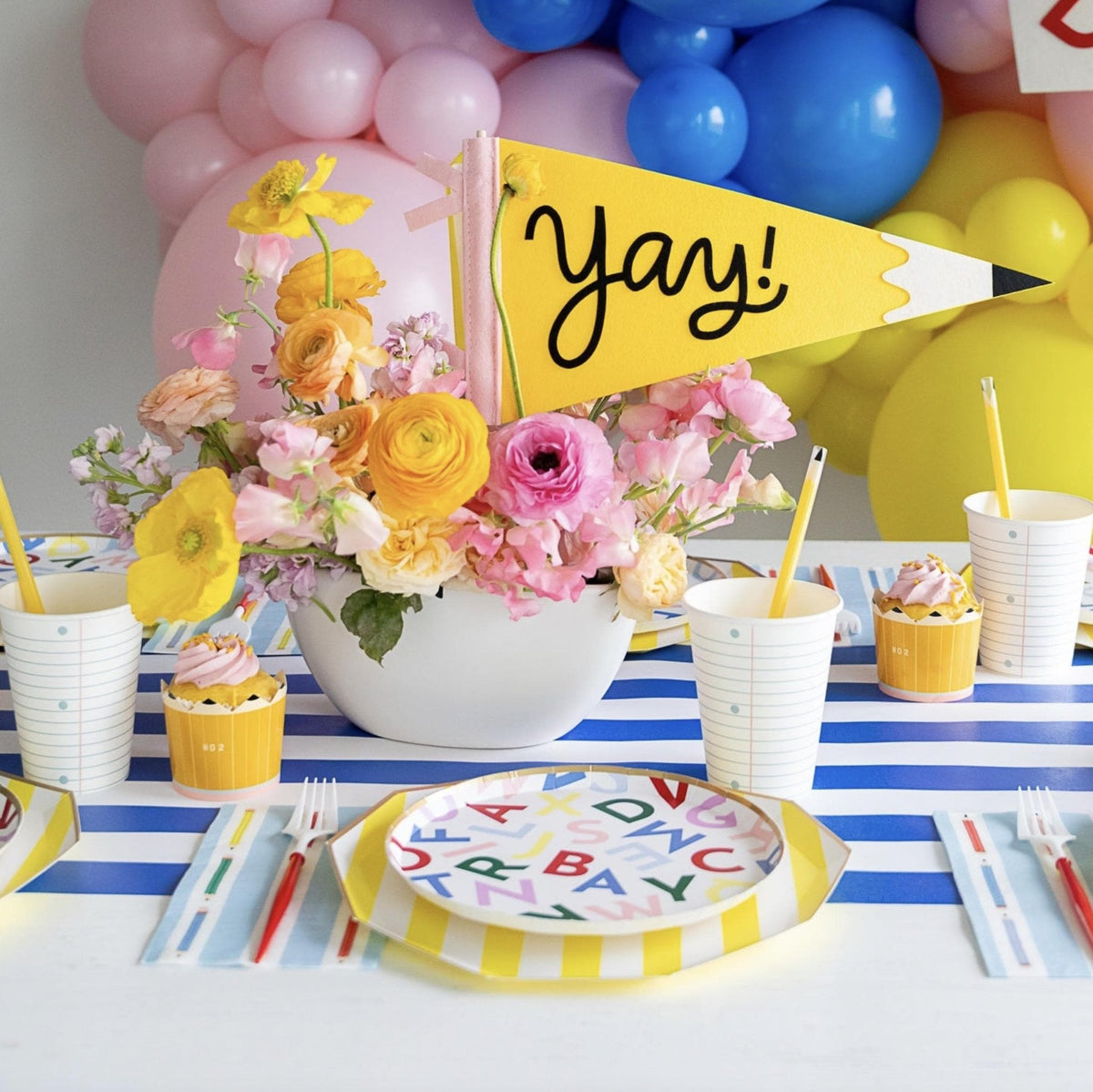 School Pencil Paper Napkins 20ct - Stesha Party