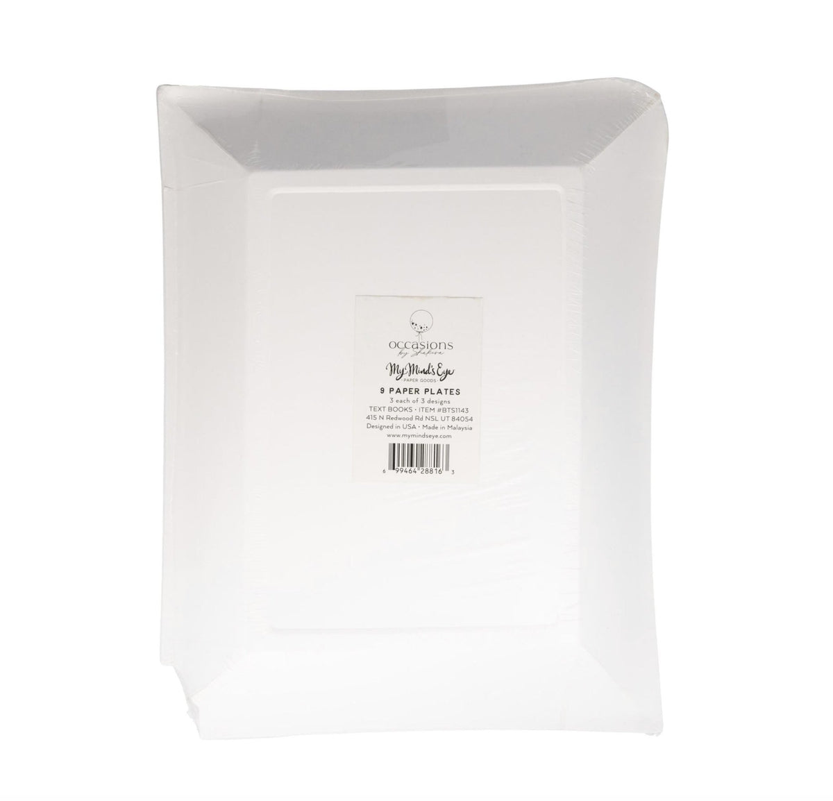 School Textbook Paper Plates 9ct - Stesha Party