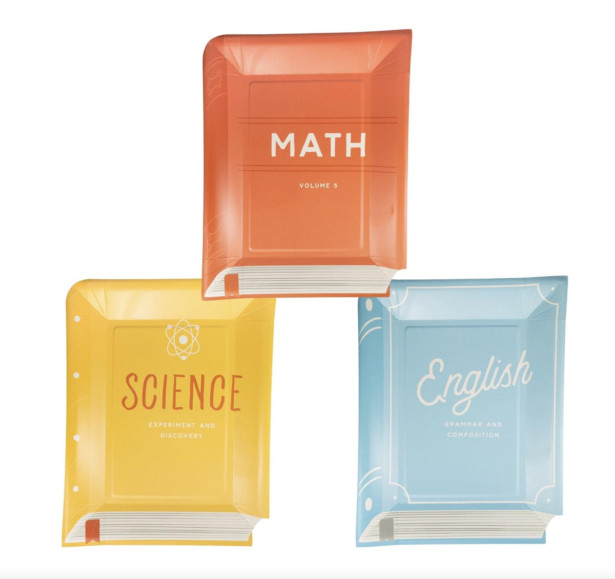 School Textbook Paper Plates 9ct - Stesha Party