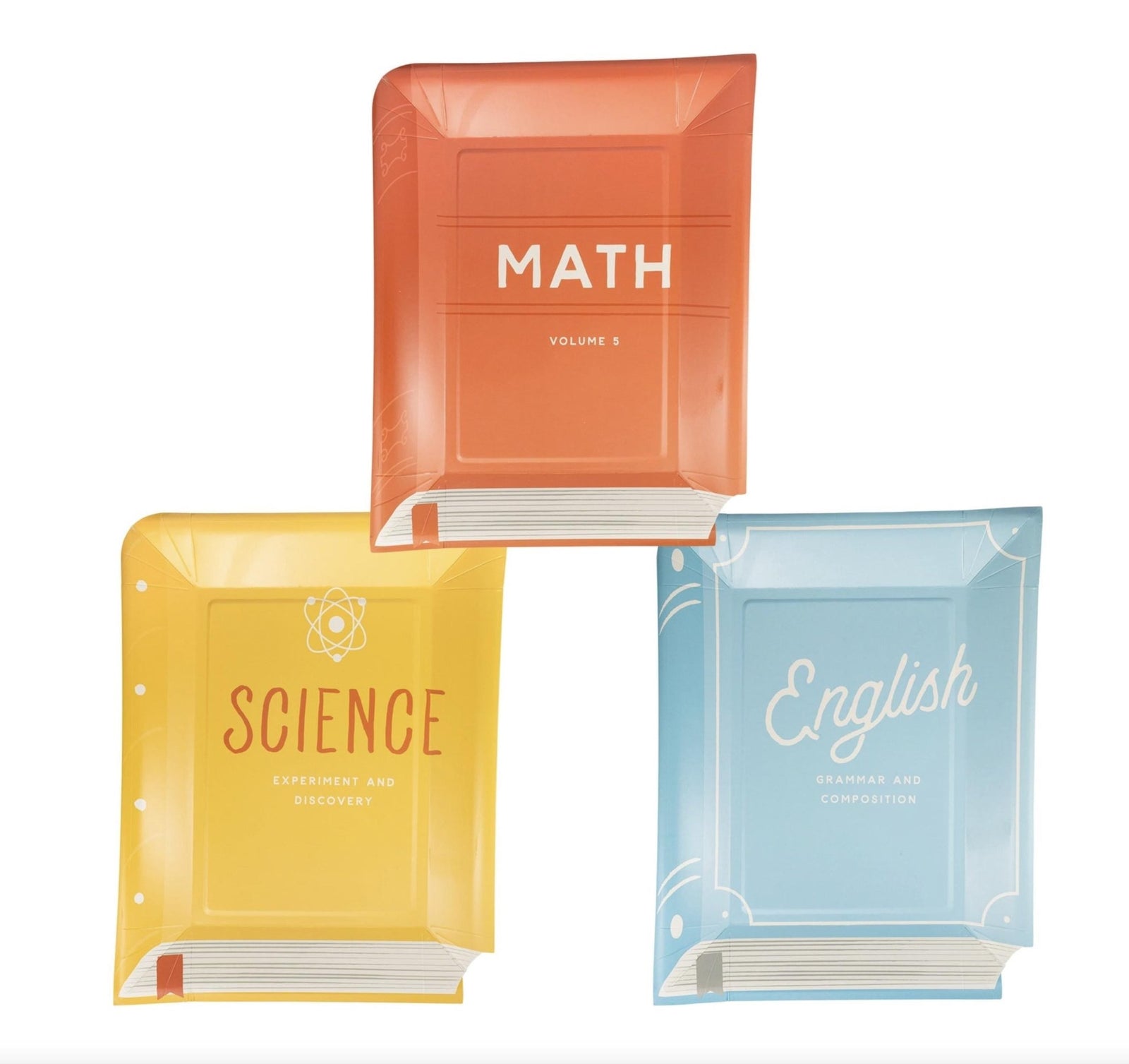 School Textbook Paper Plates 9ct - Stesha Party