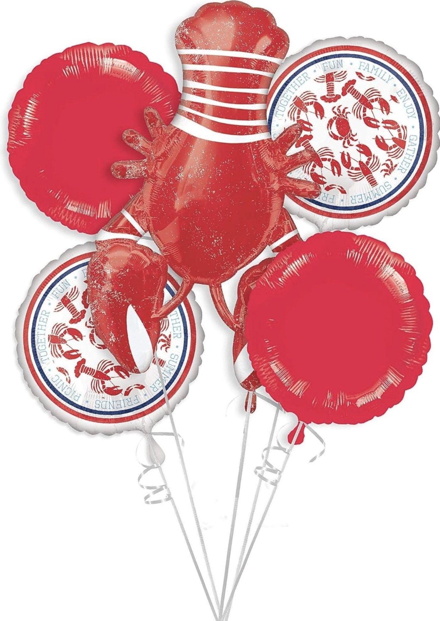 Seafood Fest Party Balloon Bouquet 5pc - Stesha Party