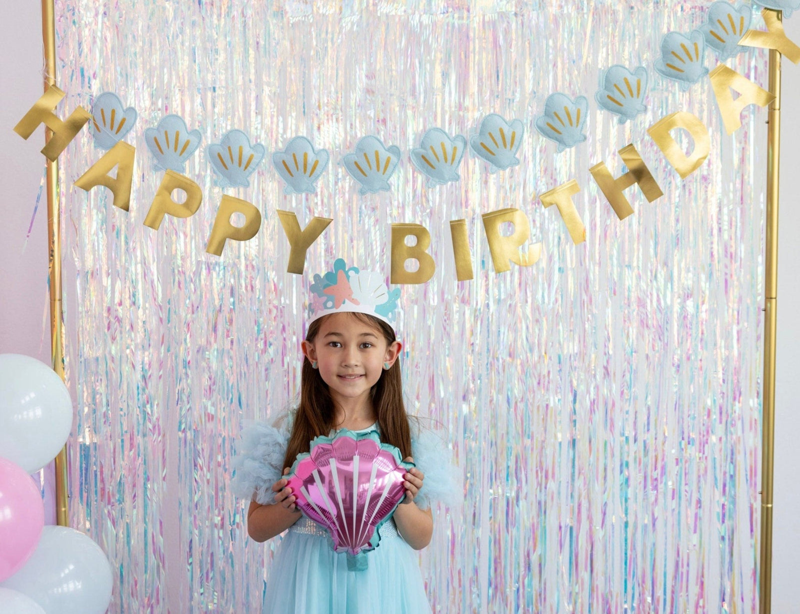Seashell Birthday Banner Set - Stesha Party