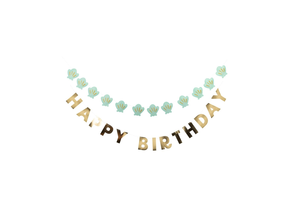 Seashell Birthday Banner Set - Stesha Party