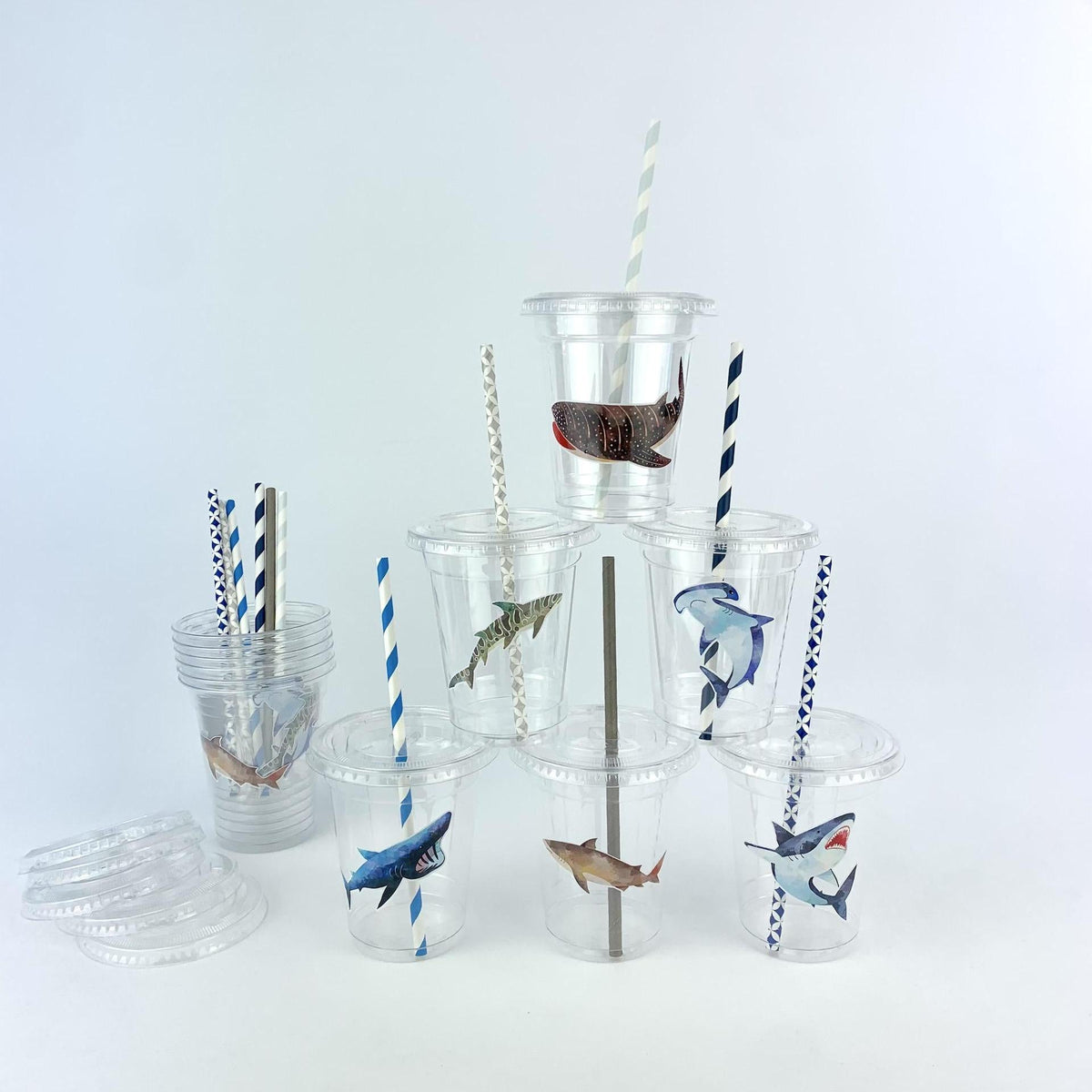 Shark Party Cups - Stesha Party