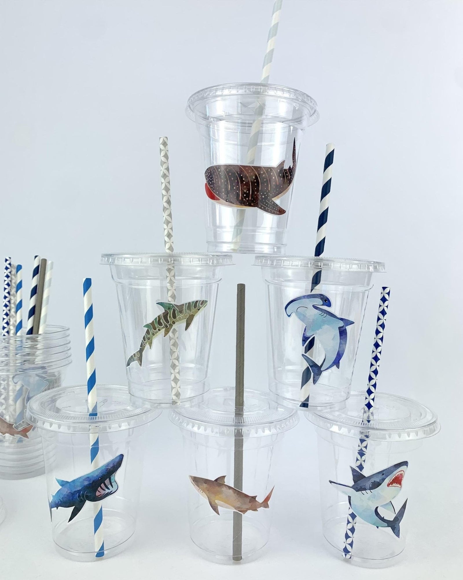 Shark Party Cups - Stesha Party