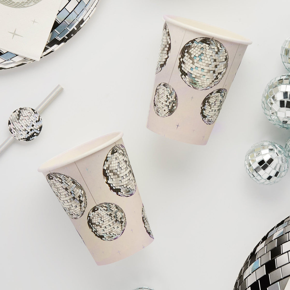 Shiny Disco Party Paper Cups 9oz - Stesha Party