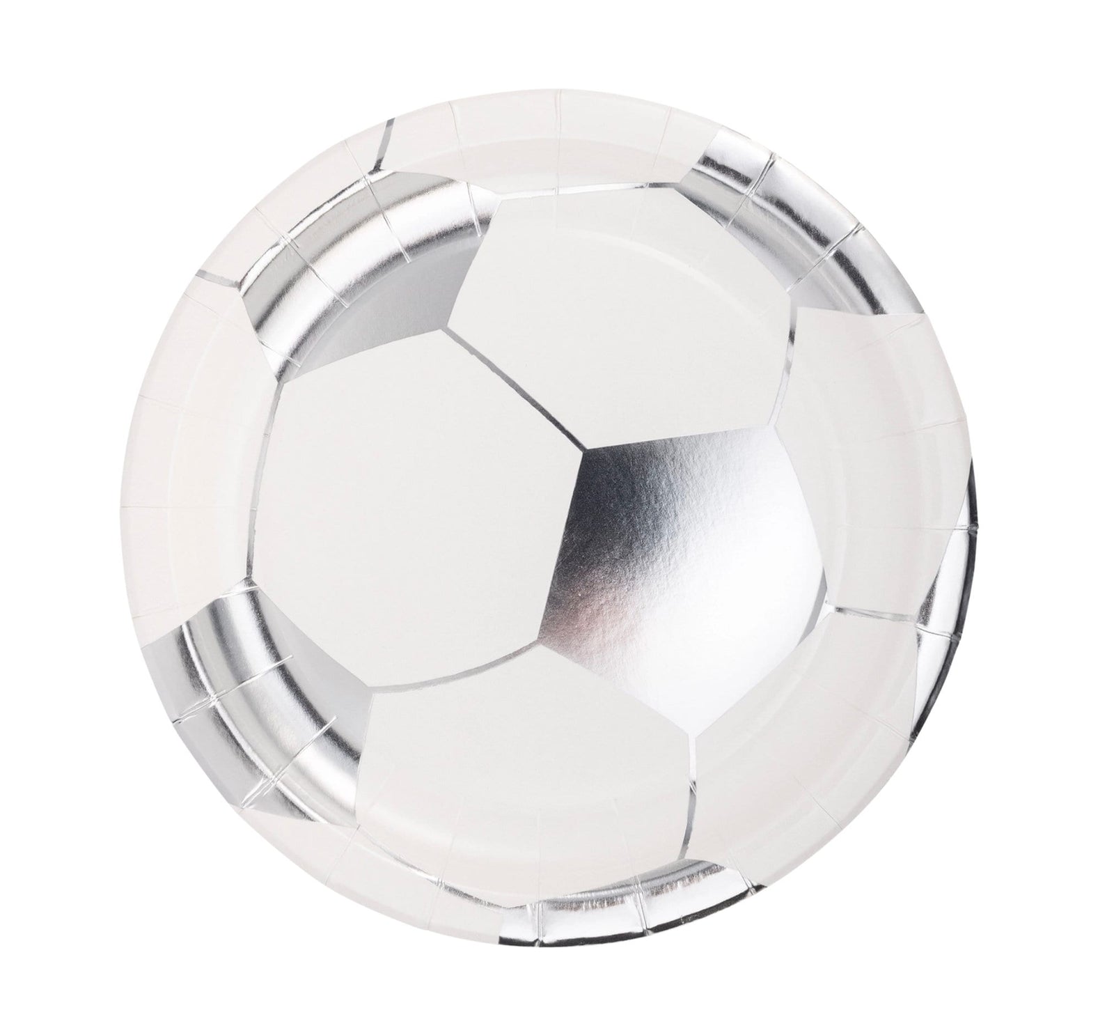 Silver Soccer Ball Plates - Stesha Party