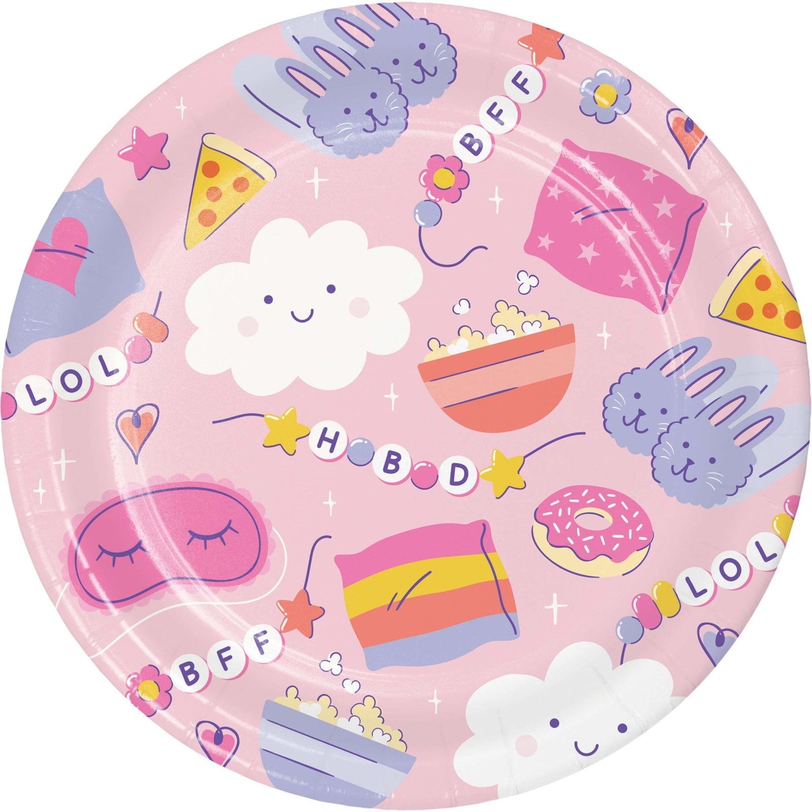 Sleepover Birthday Party Plates - Stesha Party
