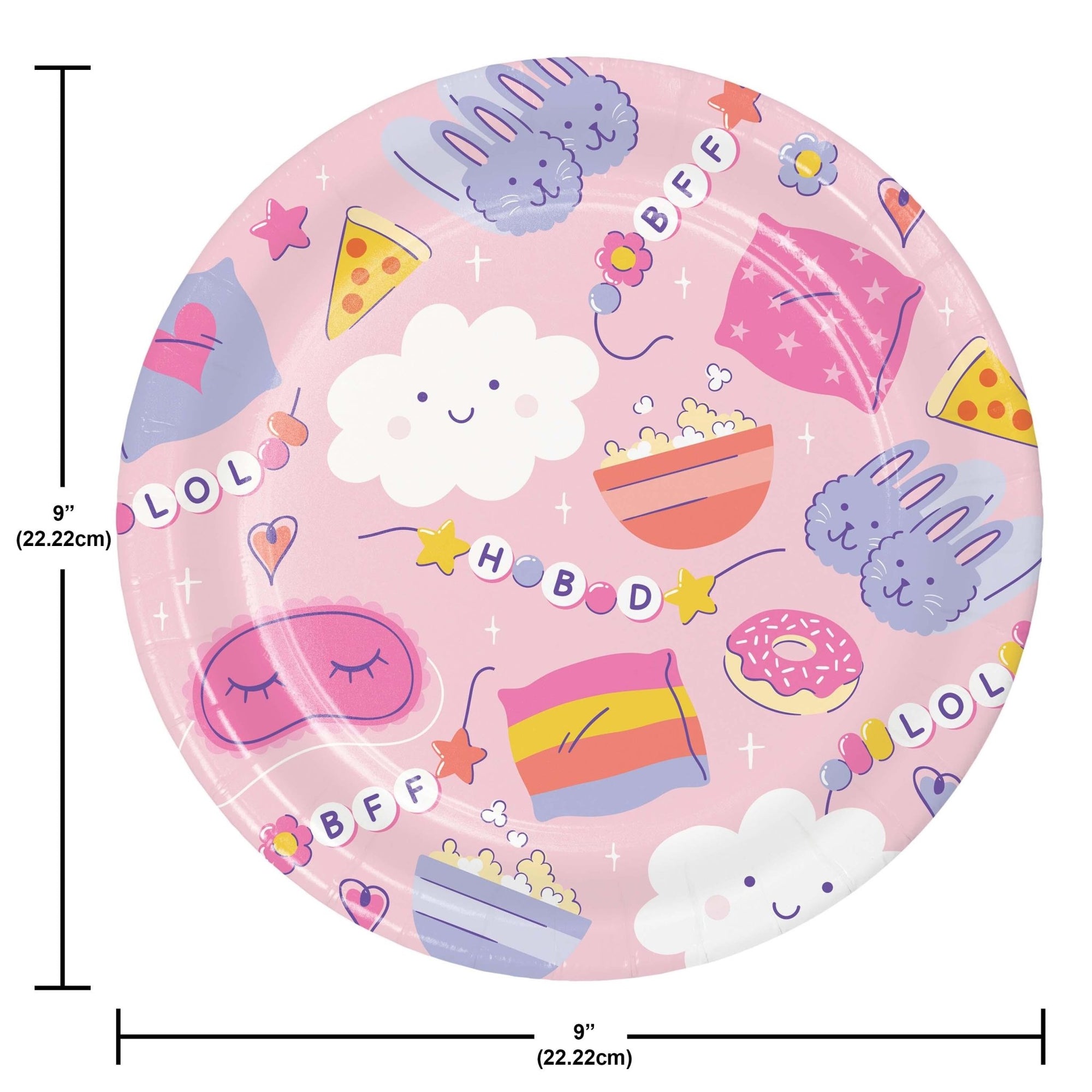 Sleepover Birthday Party Plates - Stesha Party