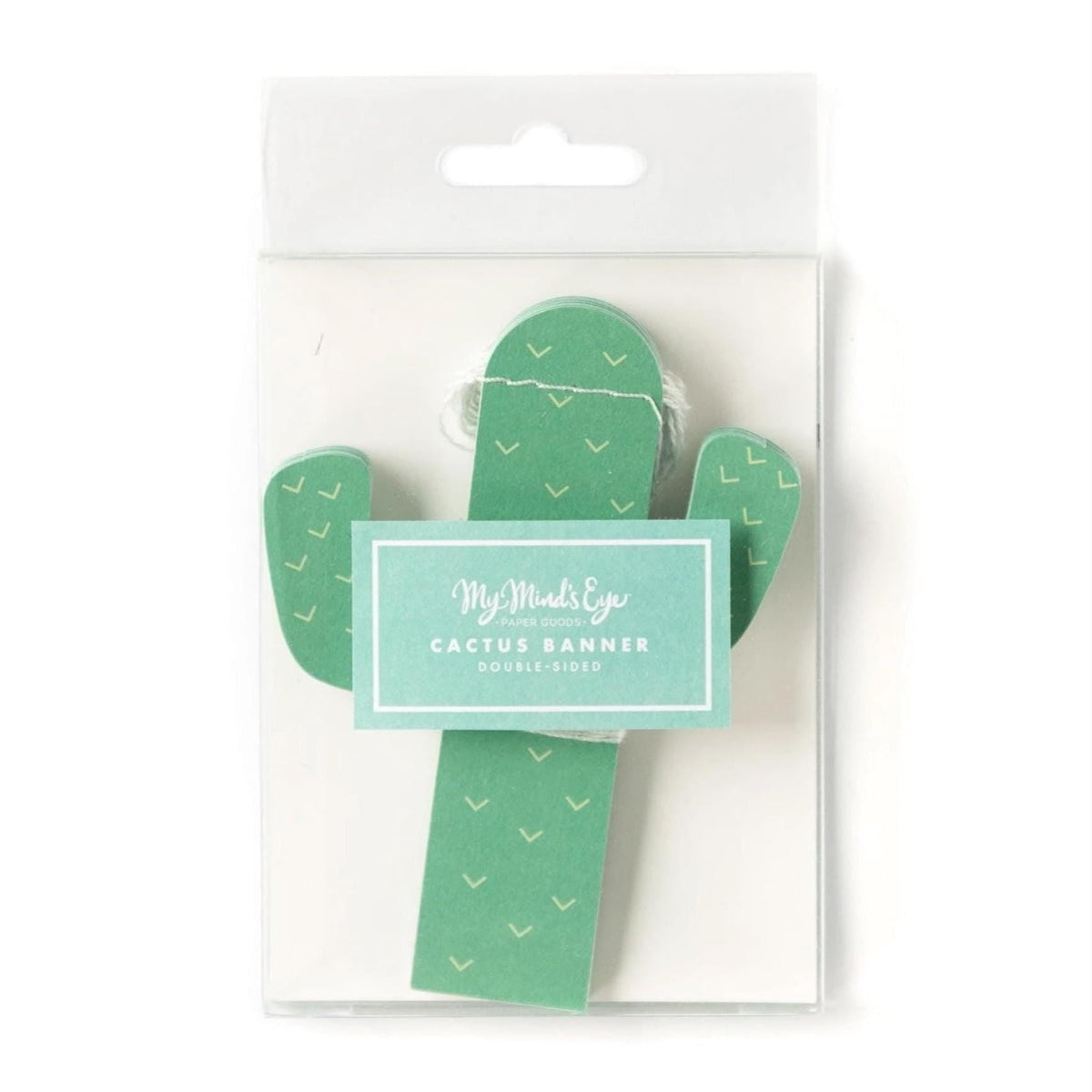 Small Green Cactus Paper Party Banner 6ft - Stesha Party