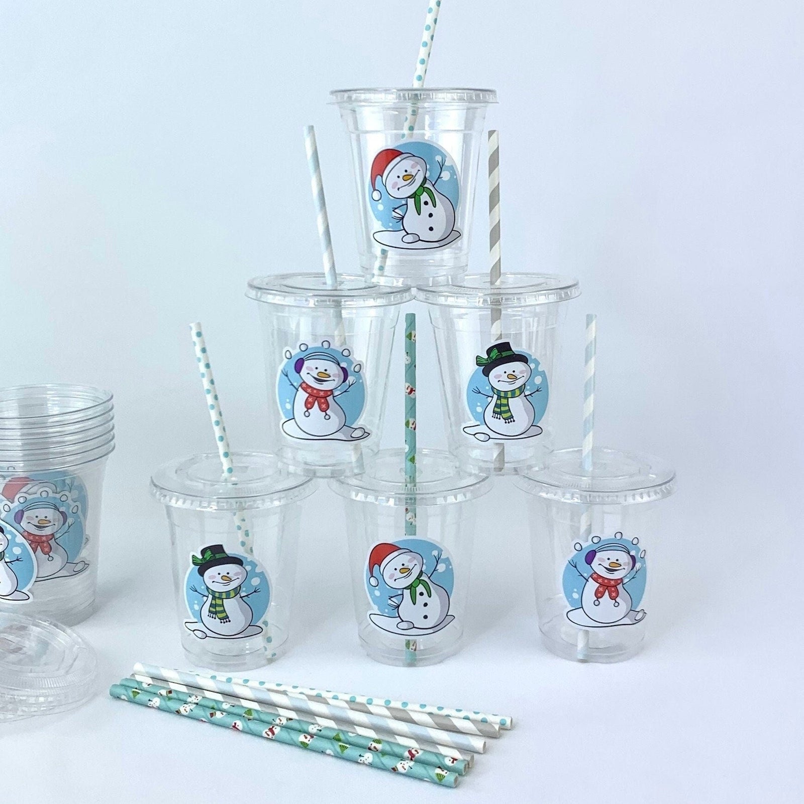 Snowman Party Disposable Cups 12ct - Stesha Party