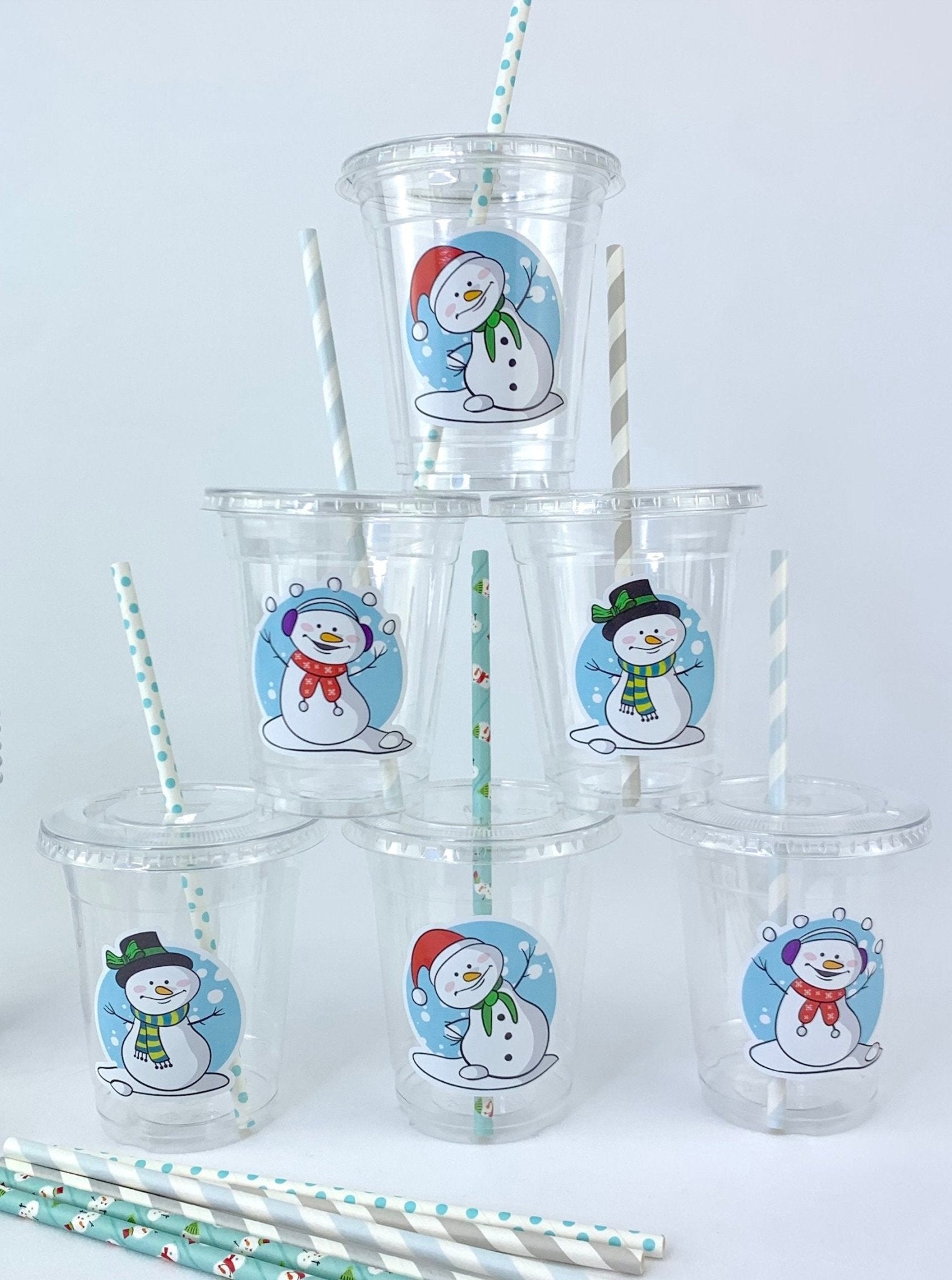 Snowman Party Disposable Cups 12ct - Stesha Party