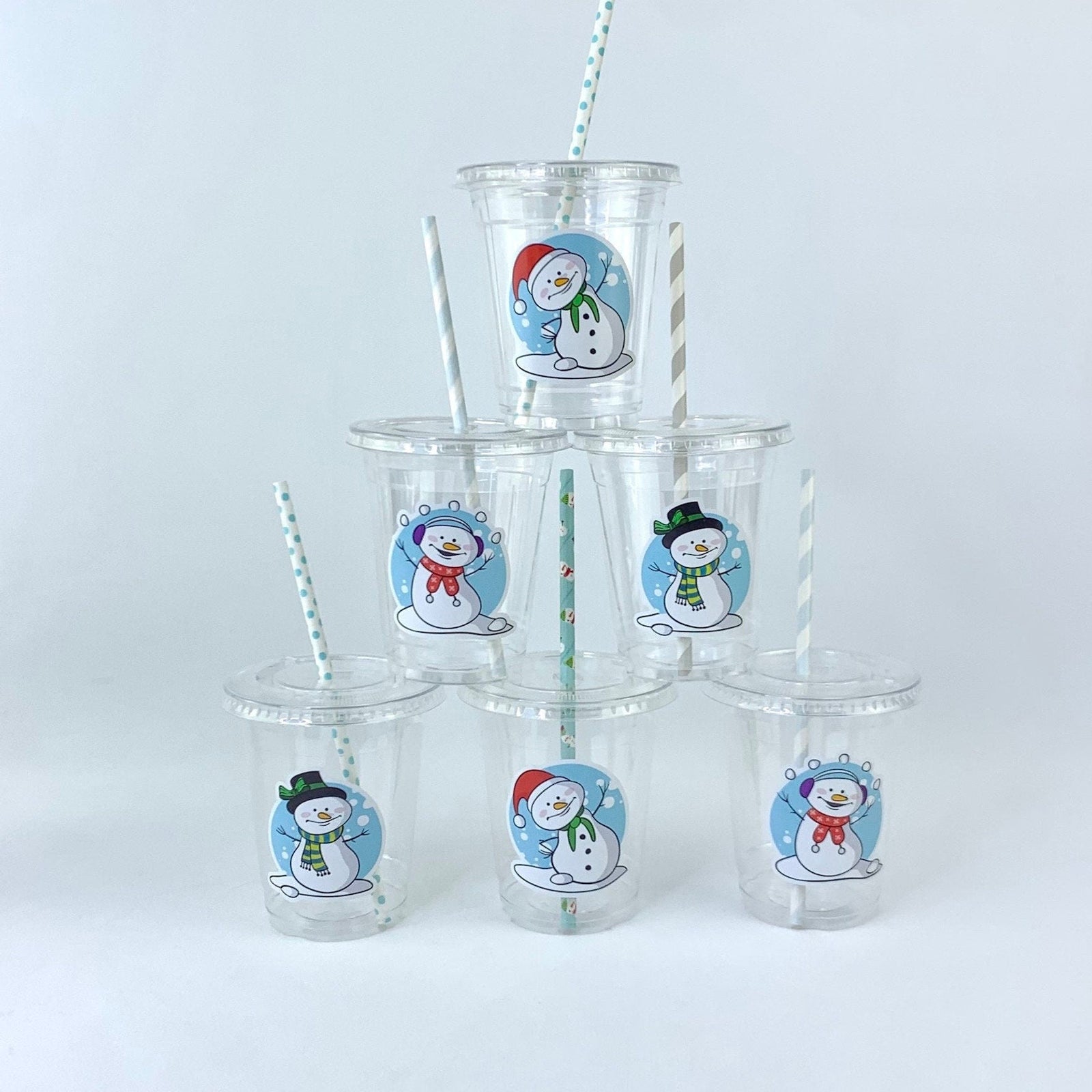 Snowman Party Disposable Cups 12ct - Stesha Party
