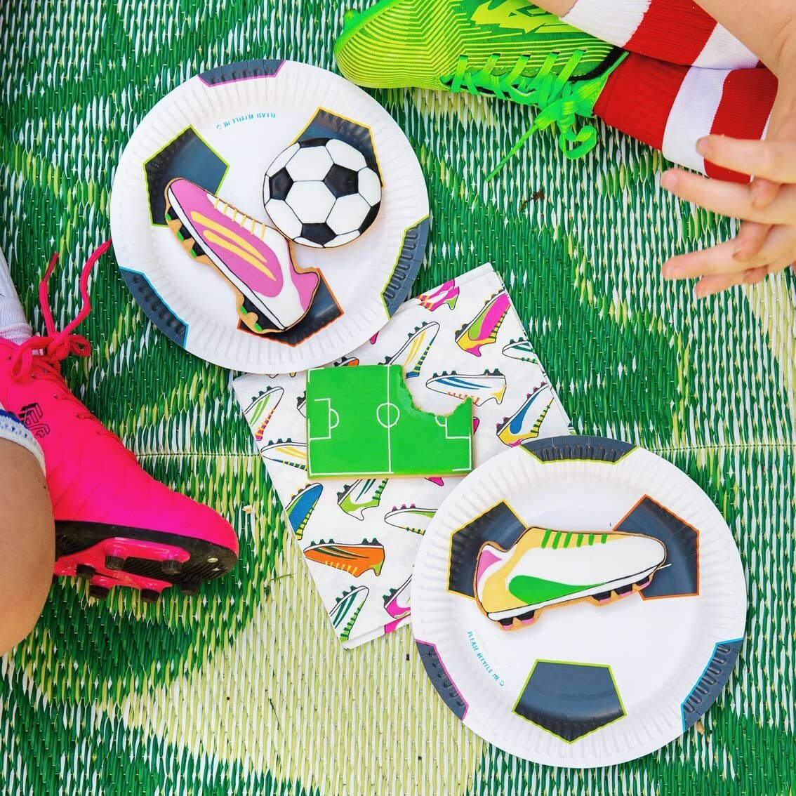 Soccer Ball Cake Plates 12ct - Stesha Party