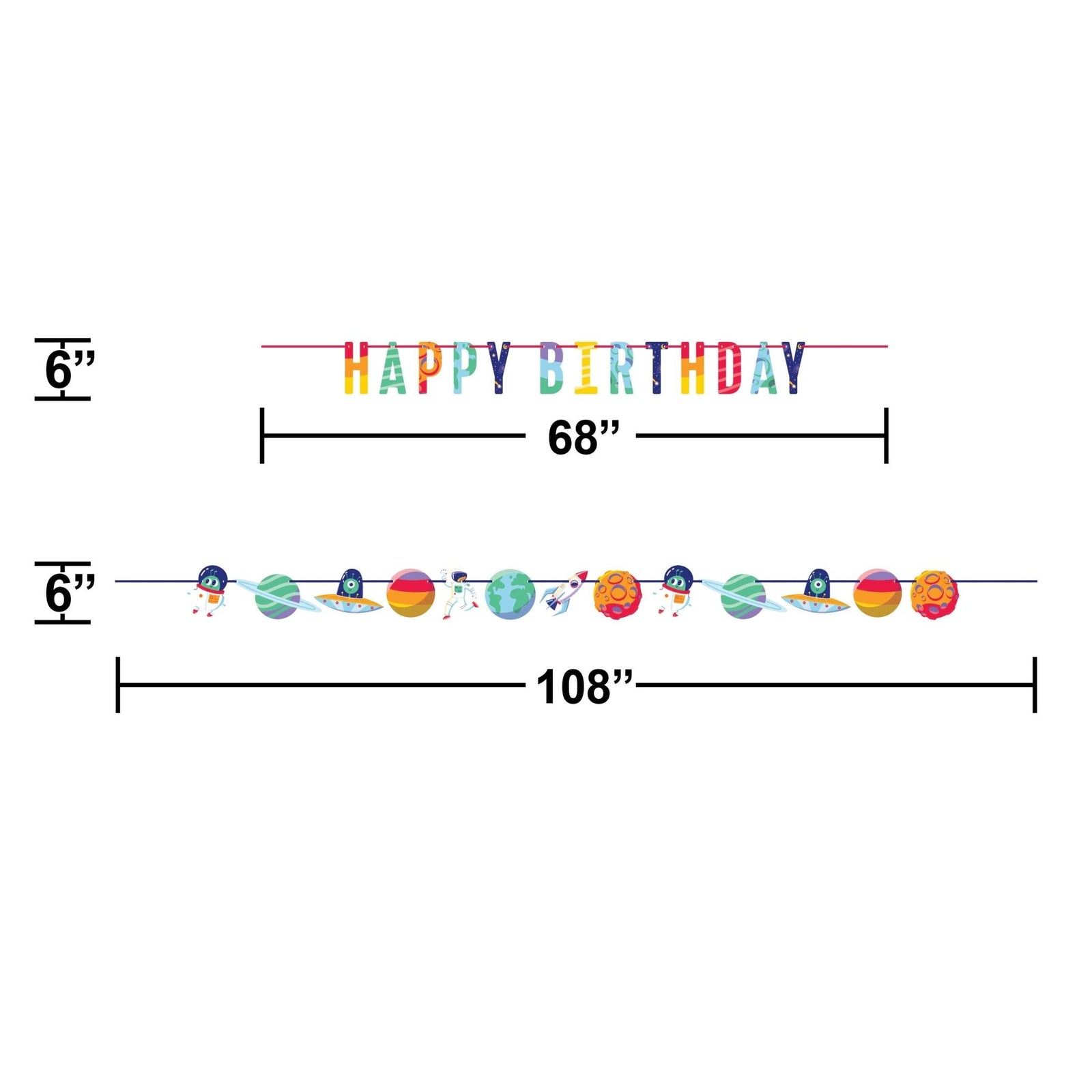 Space Birthday Banner - Stesha Party