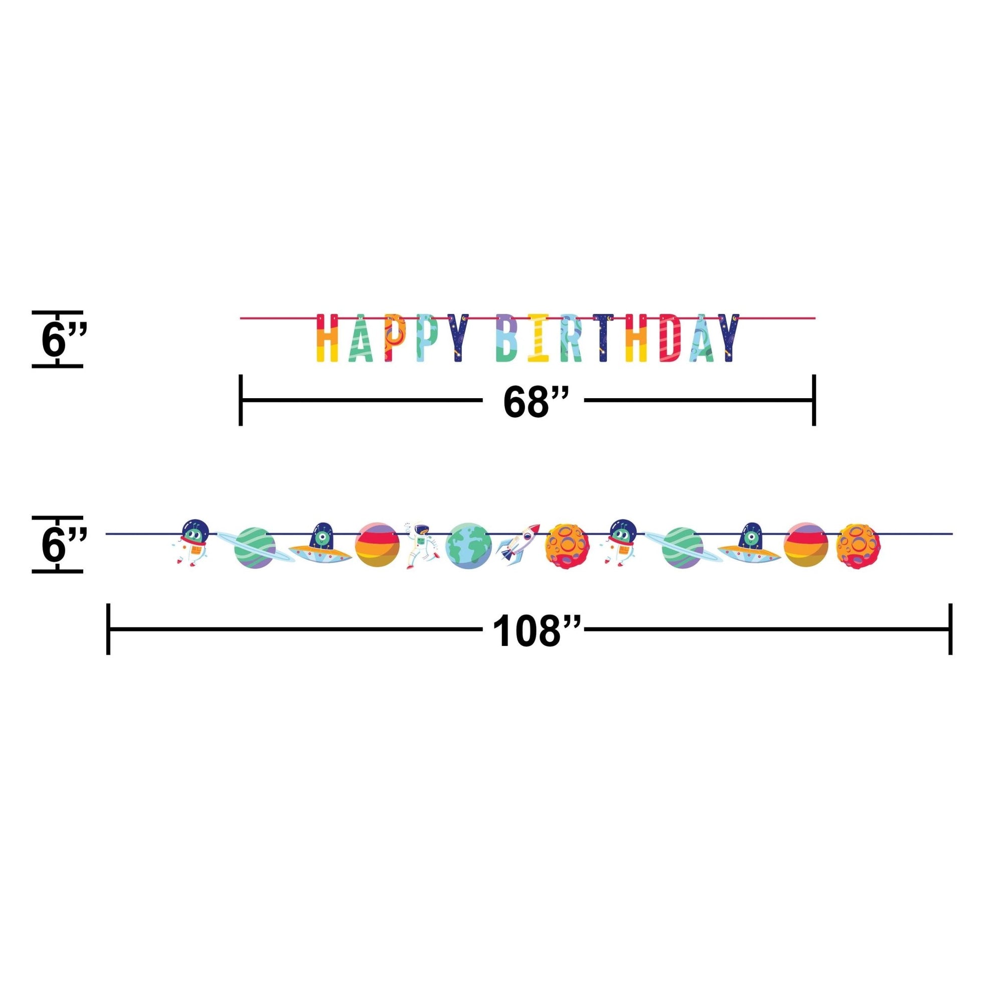 Space Birthday Banner - Stesha Party