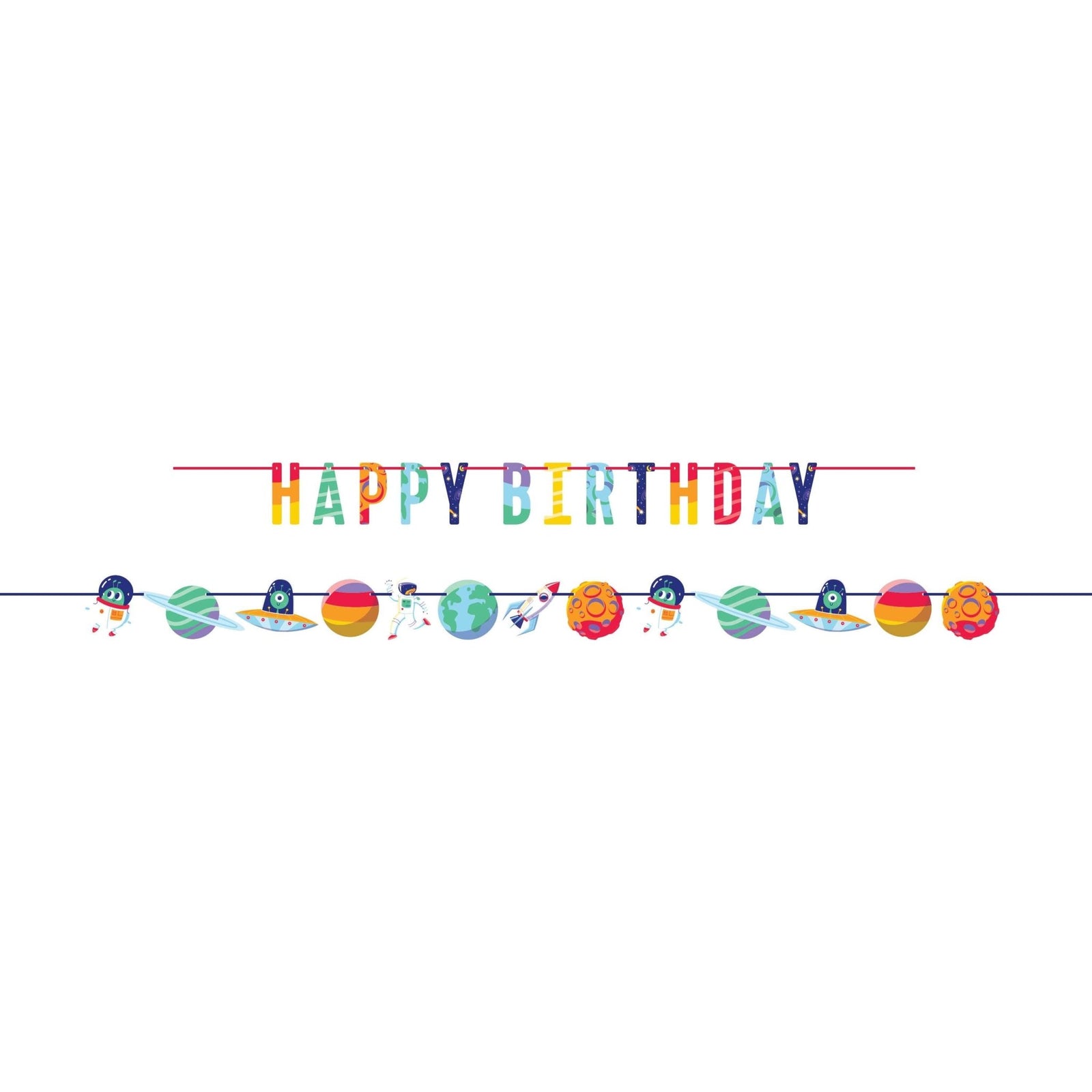 Space Birthday Banner - Stesha Party